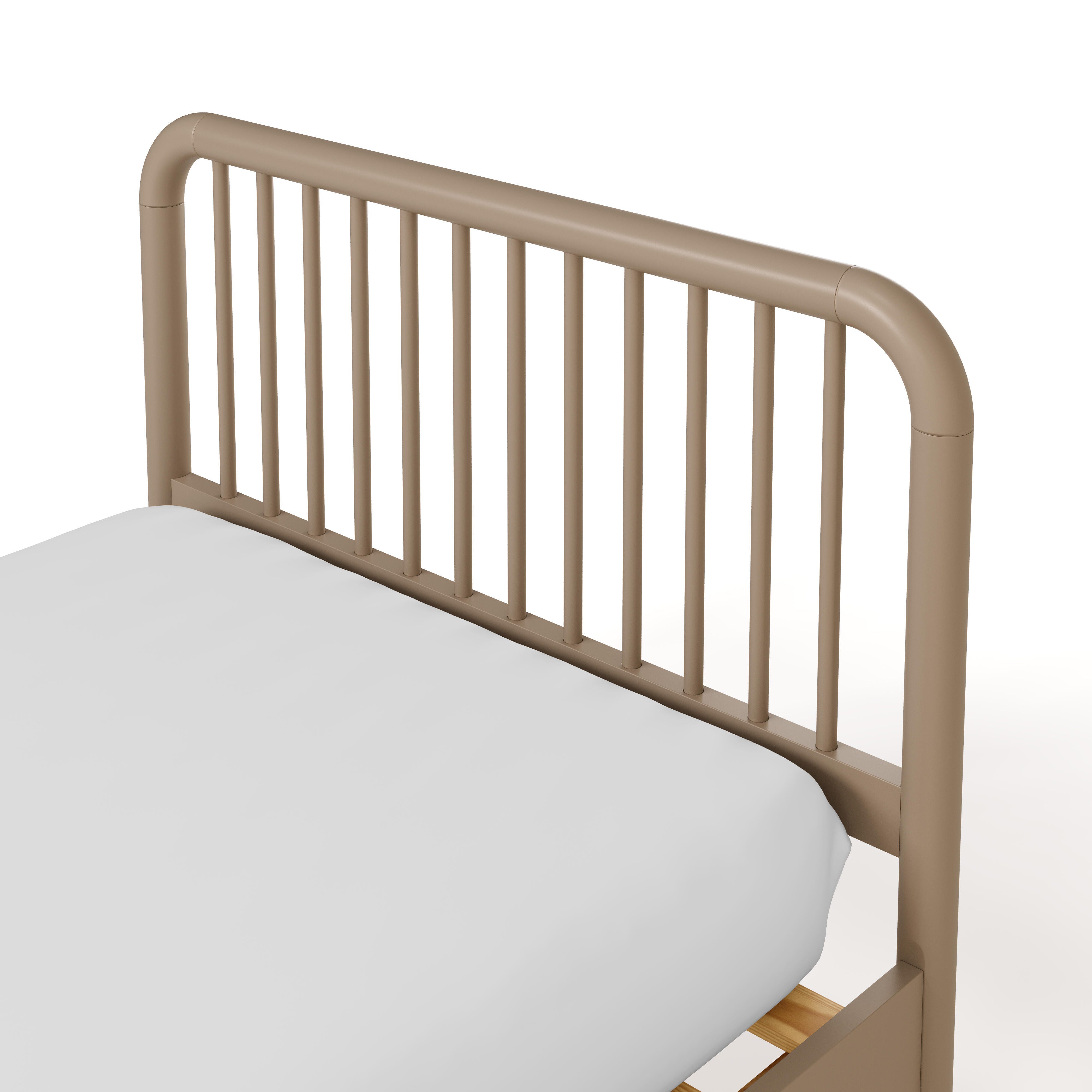 Storkcraft Porto Twin Panel Bed, Taupe, large