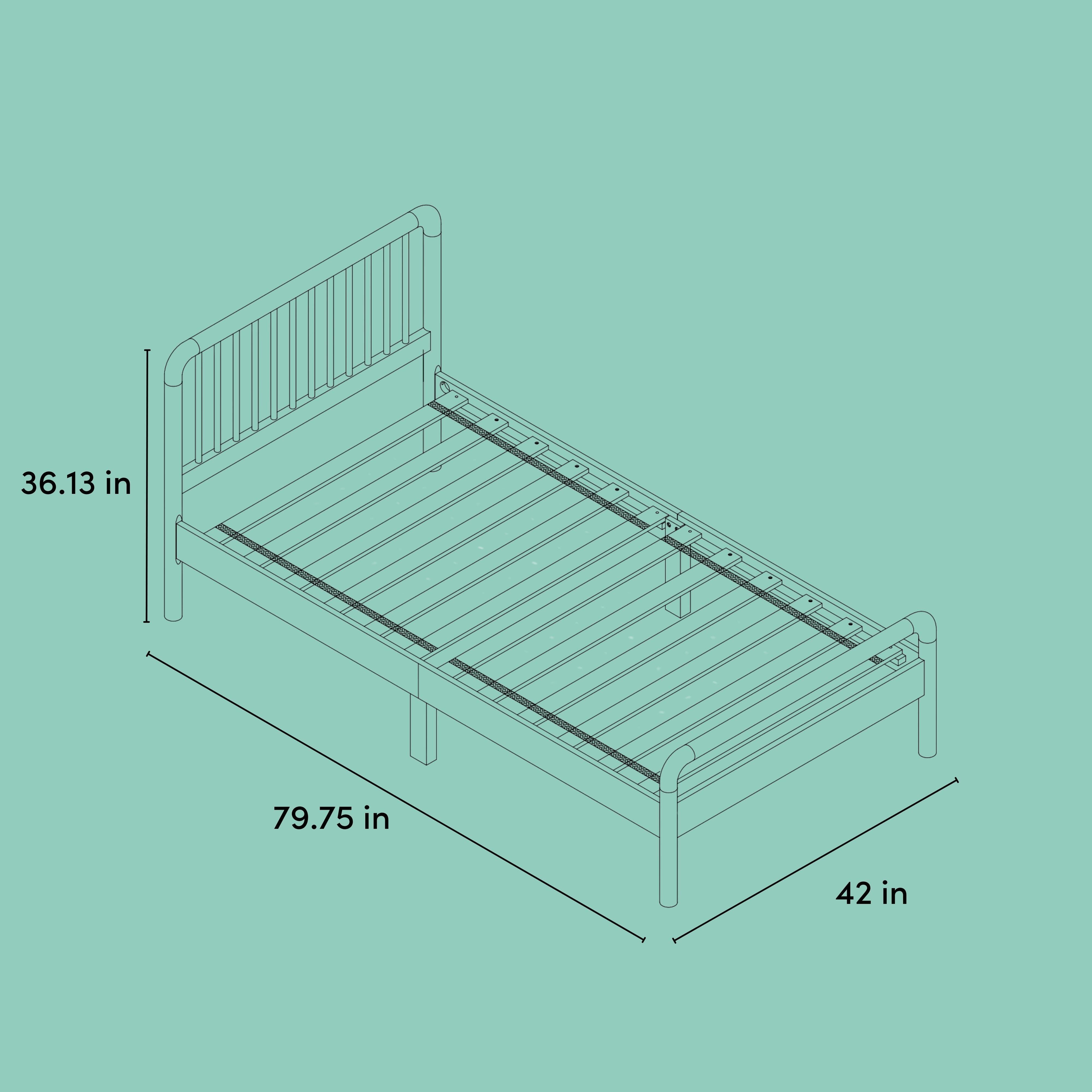 Storkcraft Porto Twin Panel Bed, Taupe, large