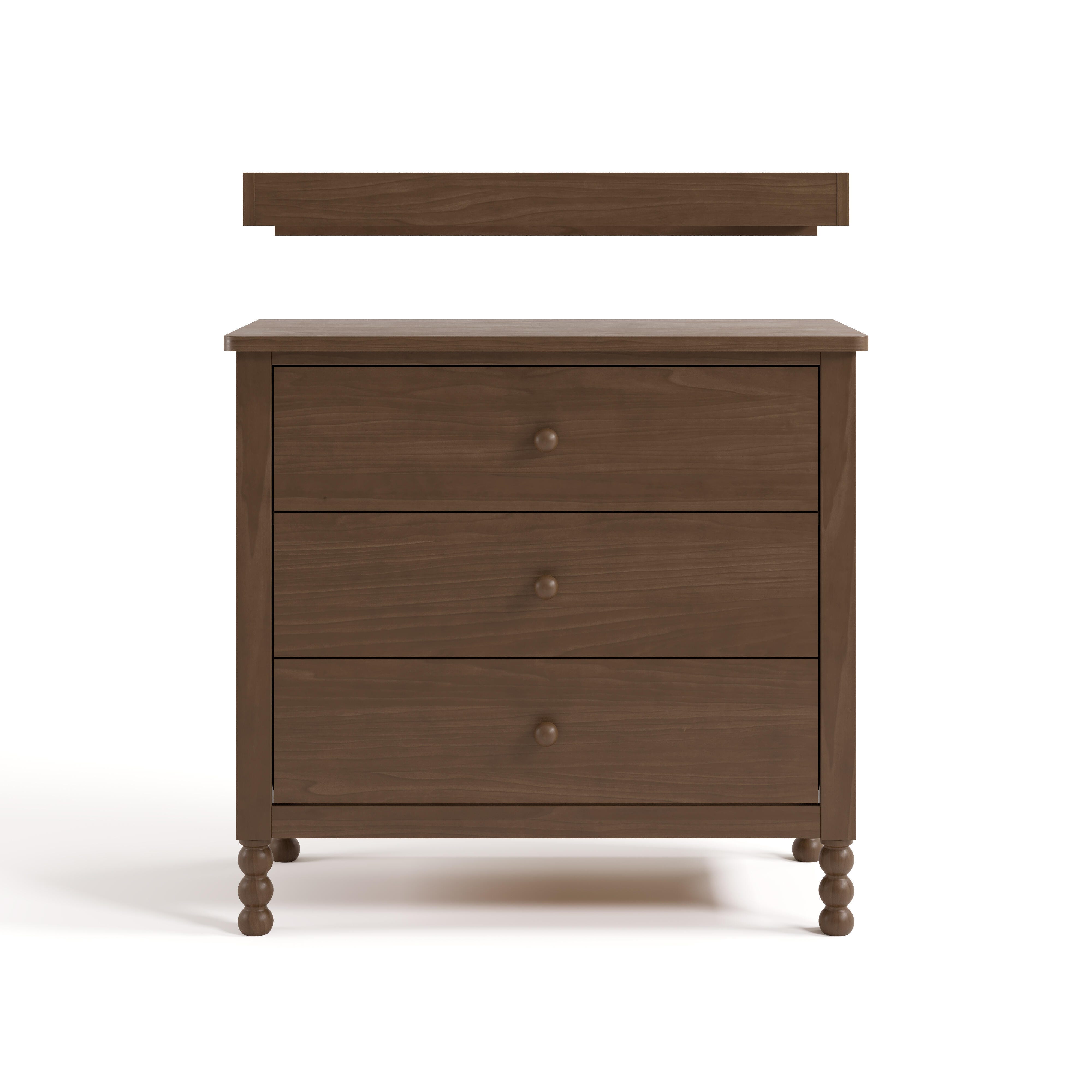 Storkcraft Rio 3 Drawer Chest with Removable Changing Topper, Hazelnut, large
