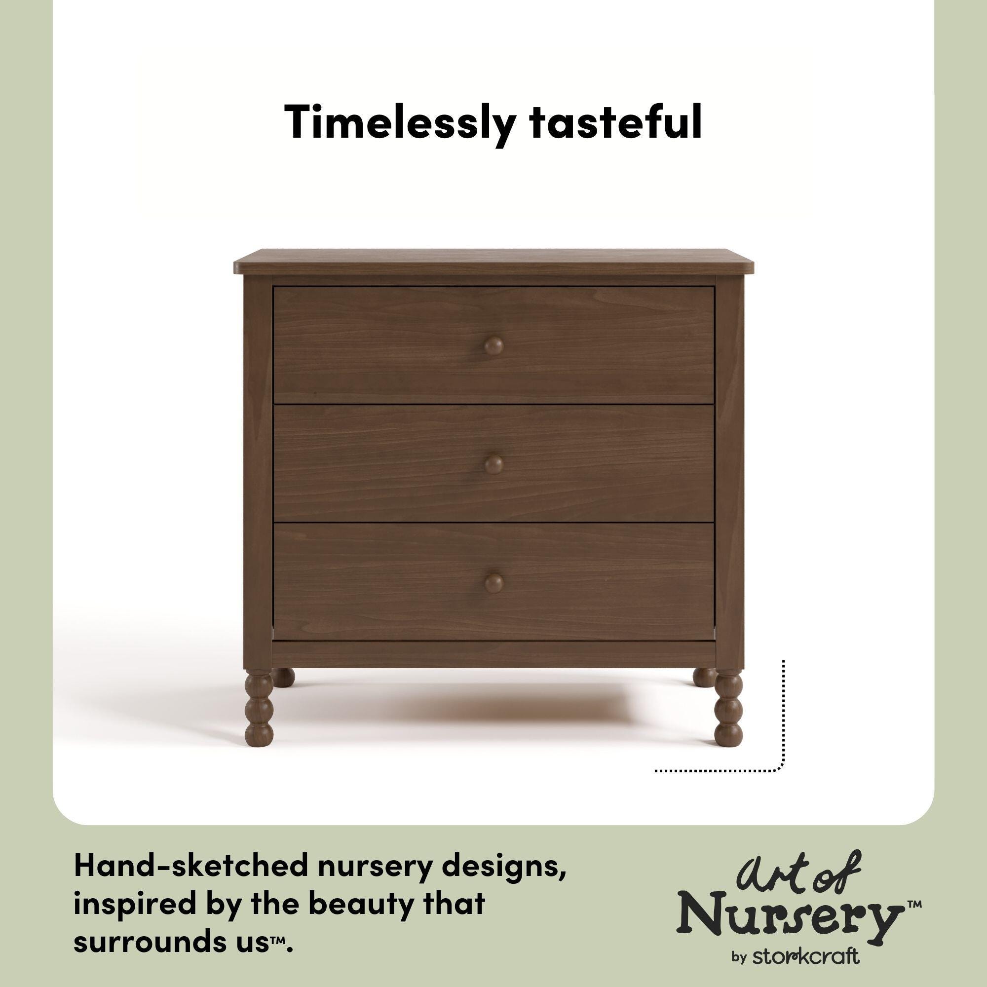 Storkcraft Rio 3 Drawer Chest with Removable Changing Topper, Hazelnut, large