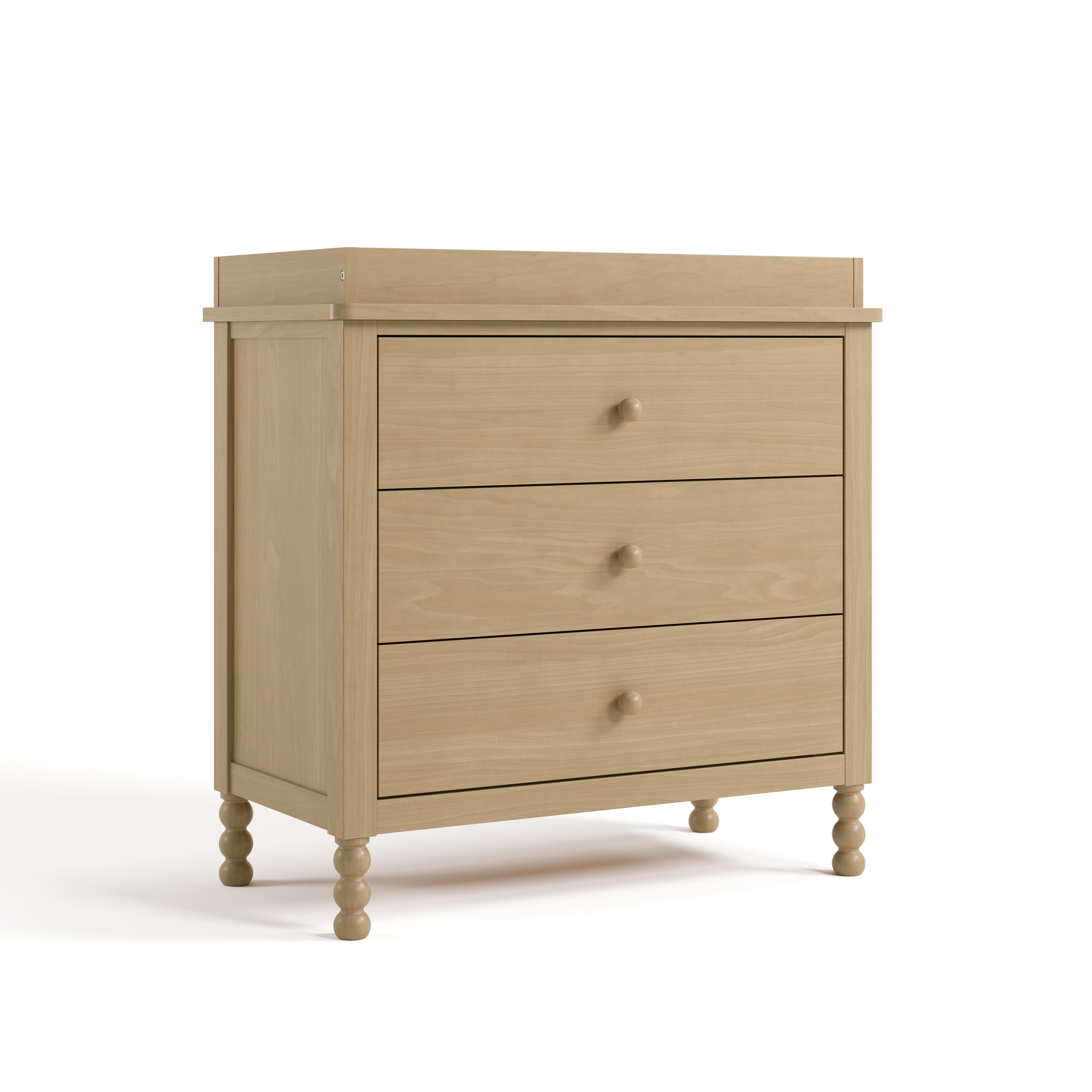 Storkcraft Rio 3 Drawer Chest with Removable Changing Topper, Driftwood, large