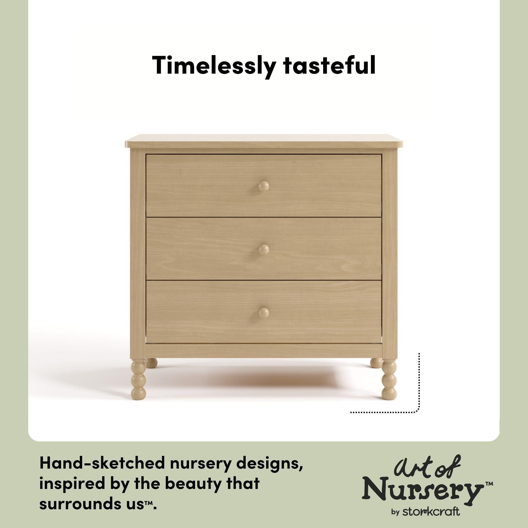 Storkcraft Rio 3 Drawer Chest with Removable Changing Topper, Driftwood, large