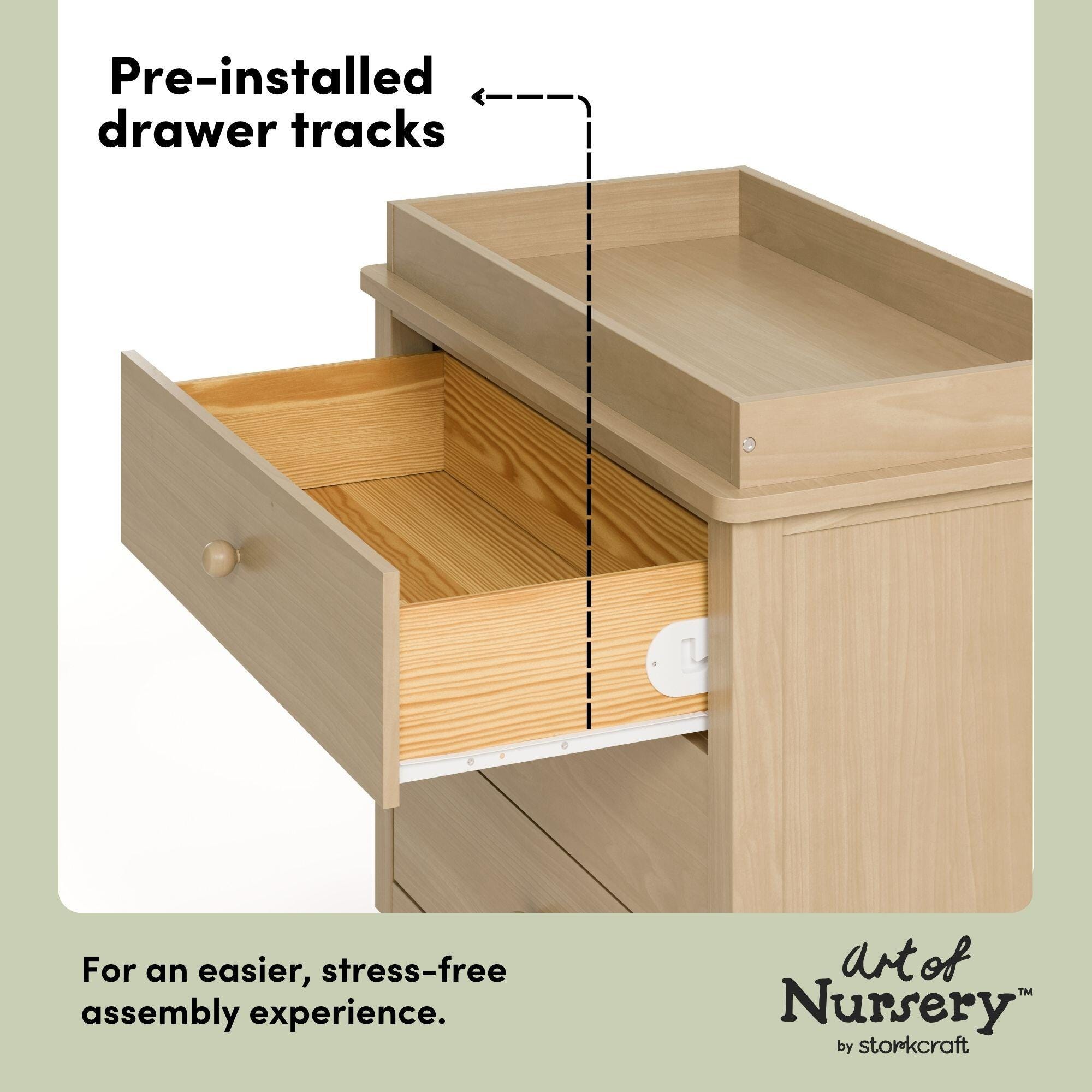 Storkcraft Rio 3 Drawer Chest with Removable Changing Topper, Driftwood, large