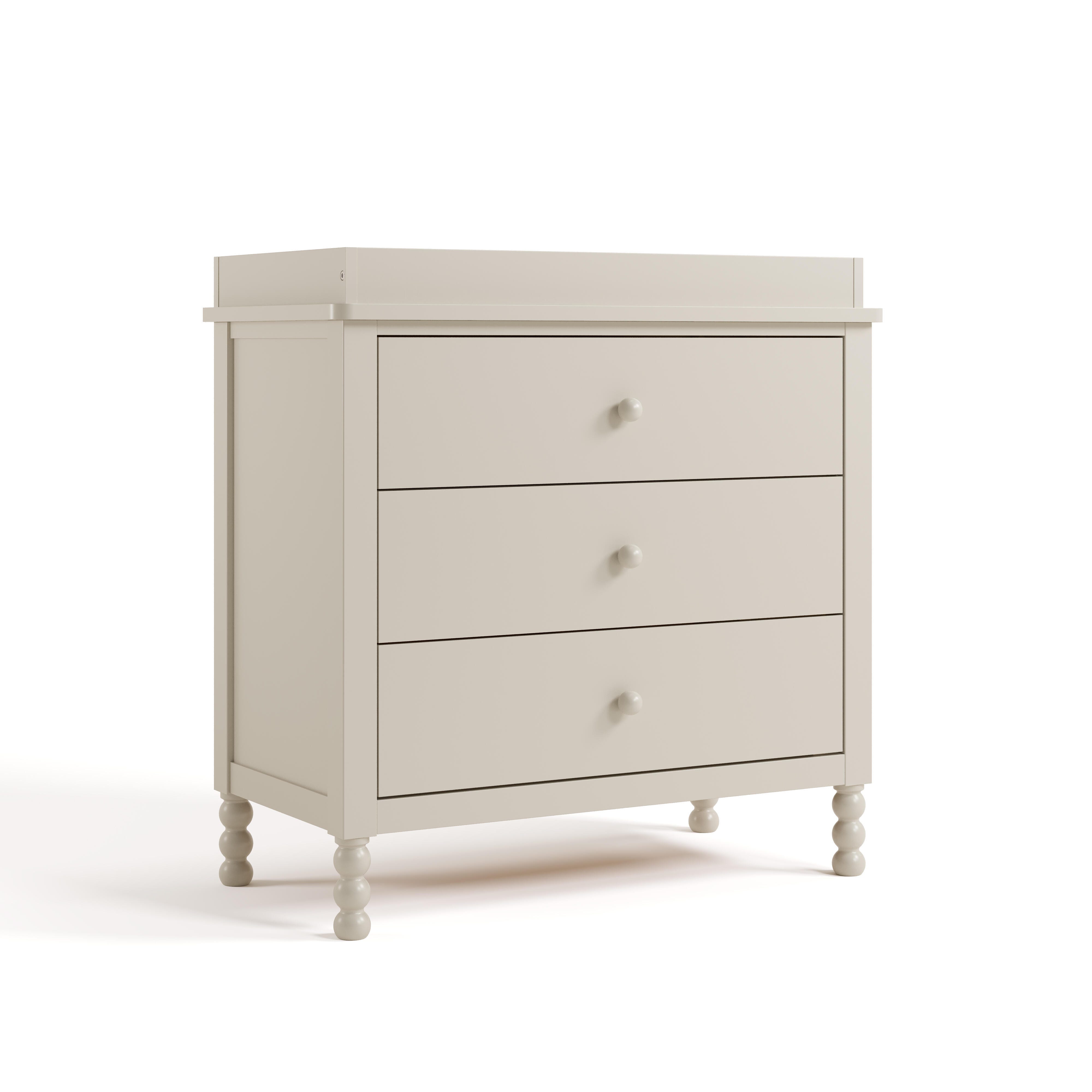 Storkcraft Rio 3 Drawer Chest with Removable Changing Topper, Frosted Oat, large
