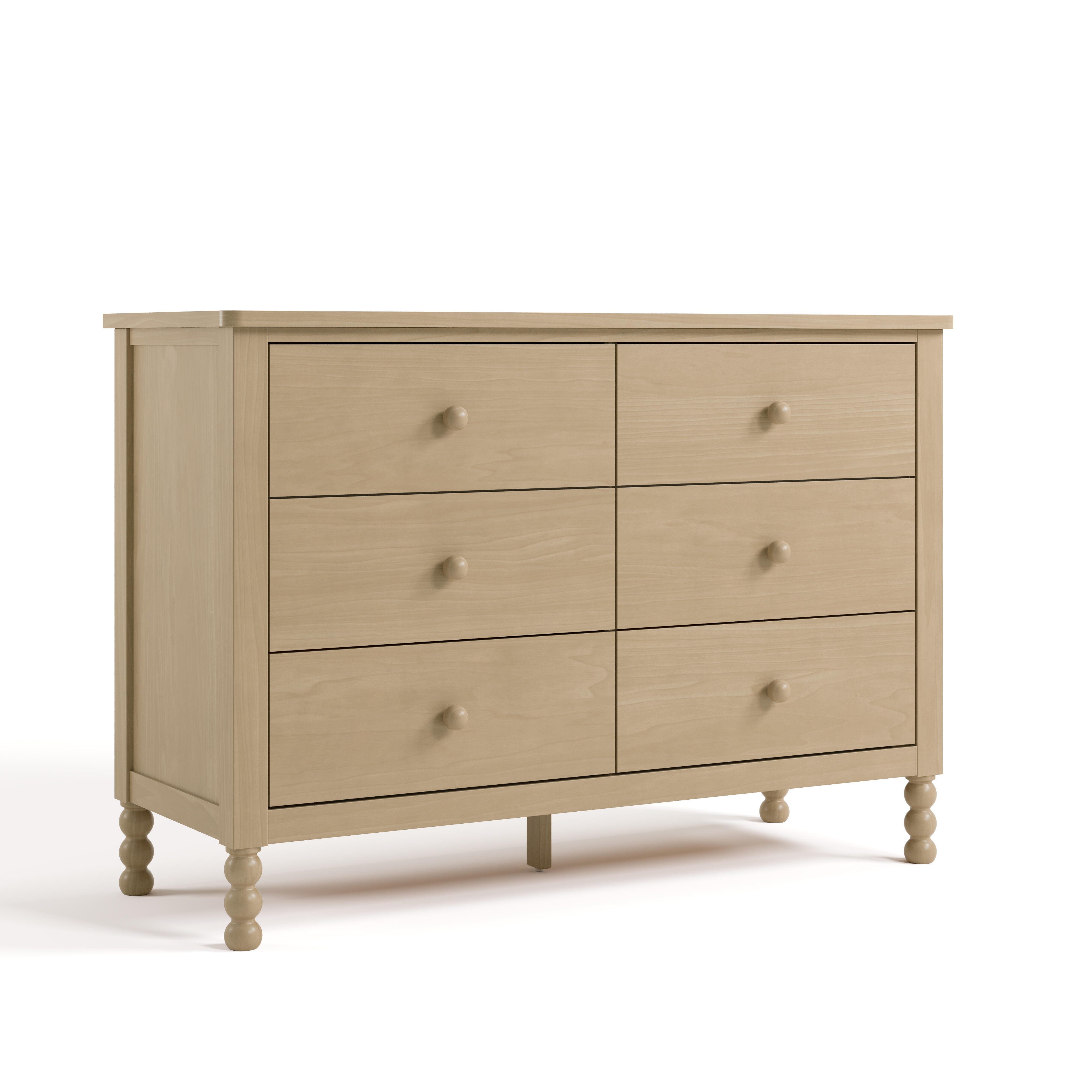 Storkcraft Rio 6 Drawer Double Dresser, Driftwood, large