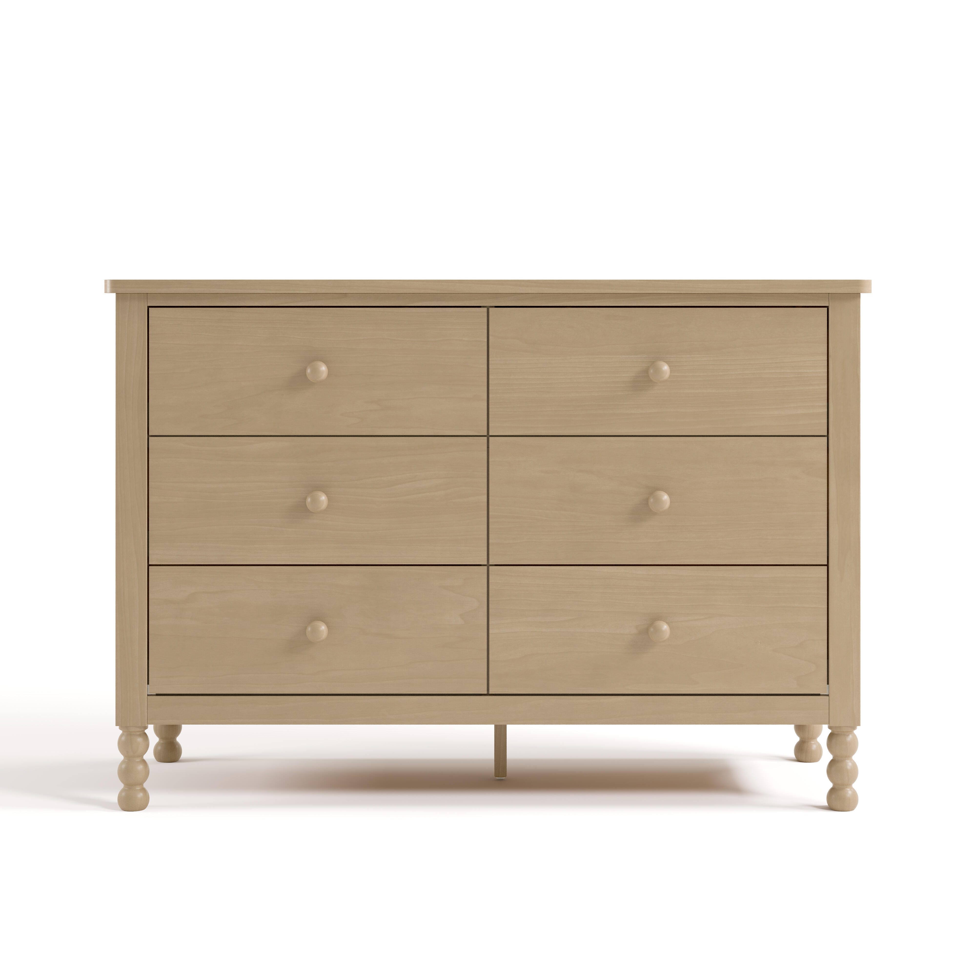 Storkcraft Rio 6 Drawer Double Dresser, Driftwood, large