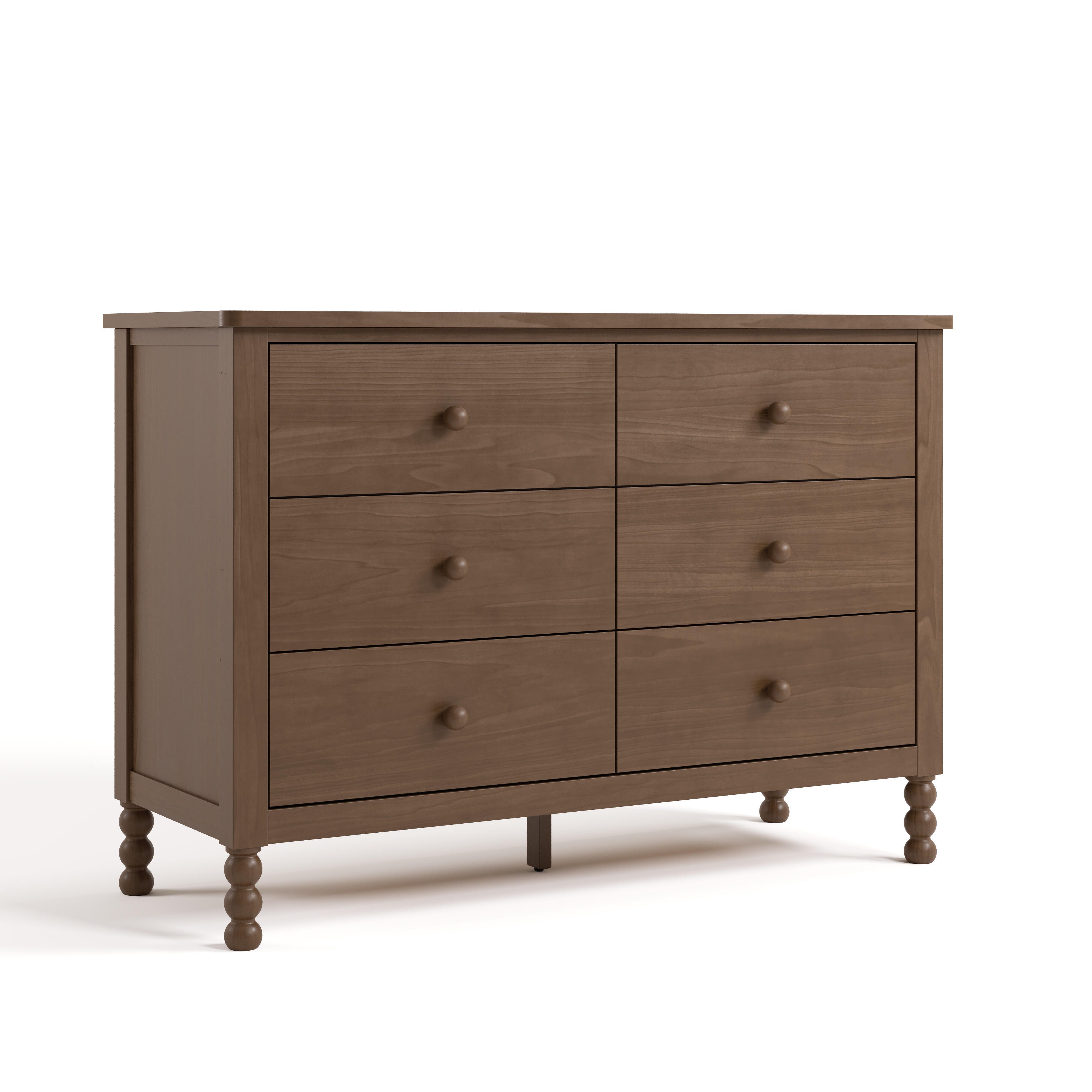 Storkcraft Rio 6 Drawer Double Dresser, Hazelnut, large