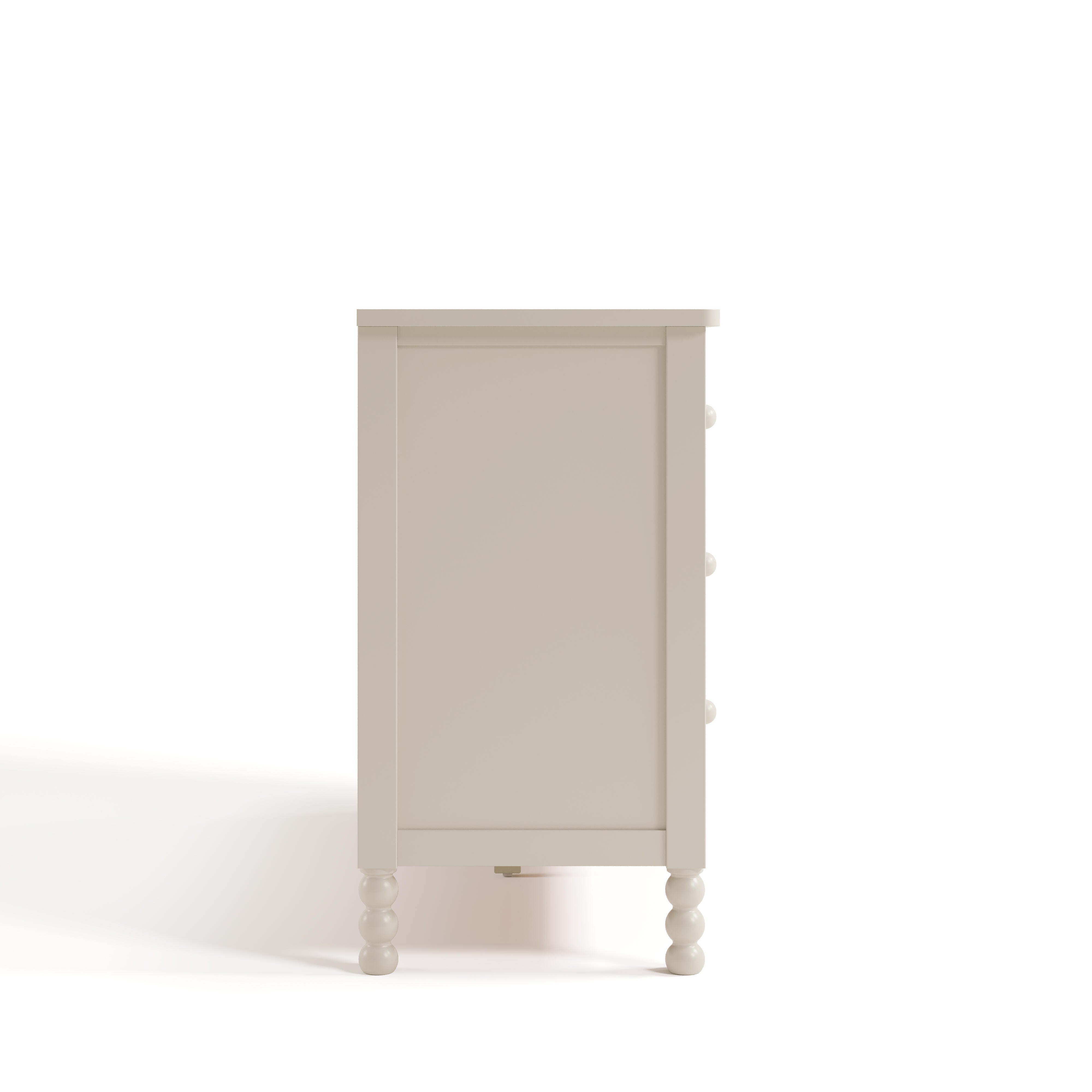 Storkcraft Rio 6 Drawer Double Dresser, Frosted Oat, large