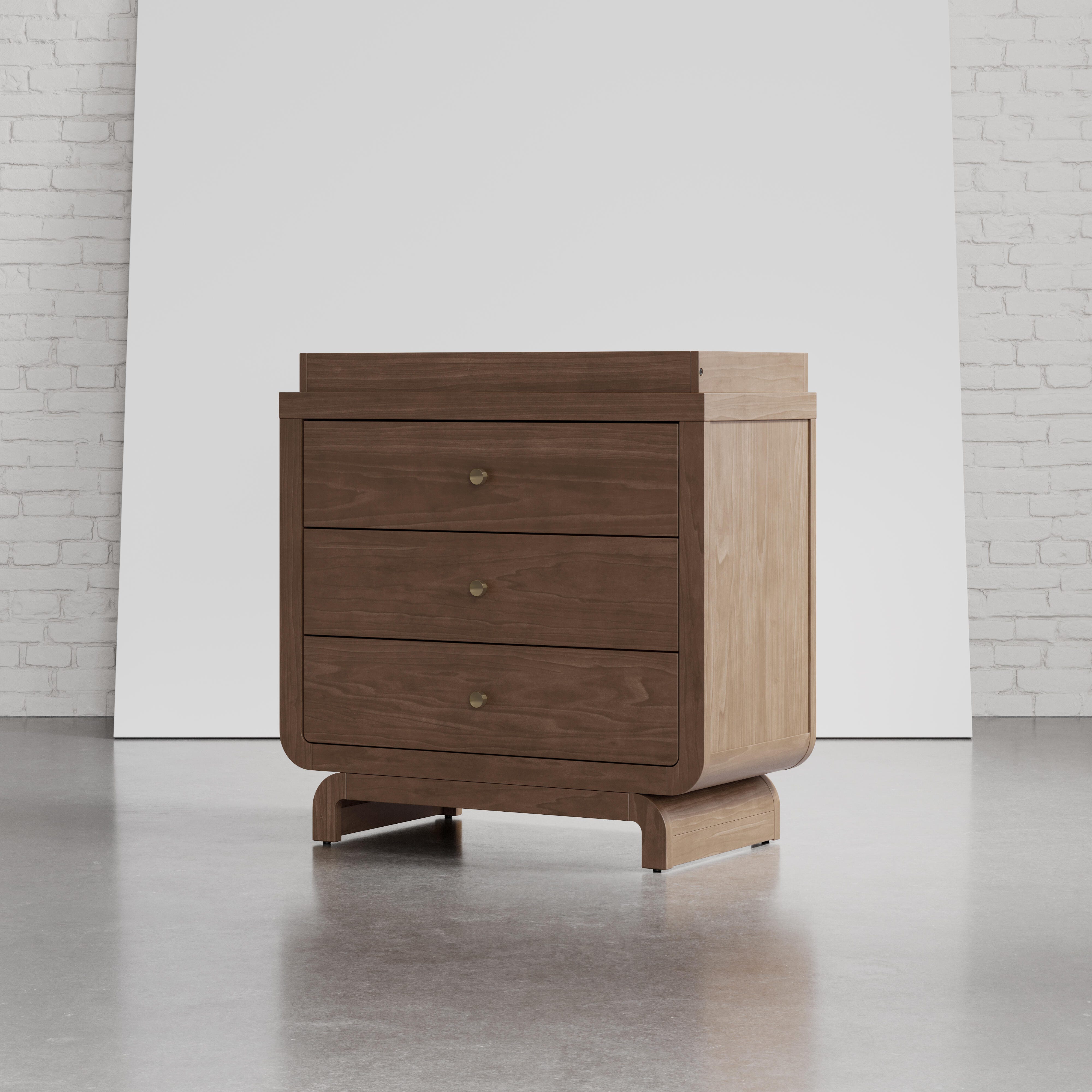 Storkcraft Santorini 3 Drawer Chest with Removable Changing Topper, Hazelnut, large