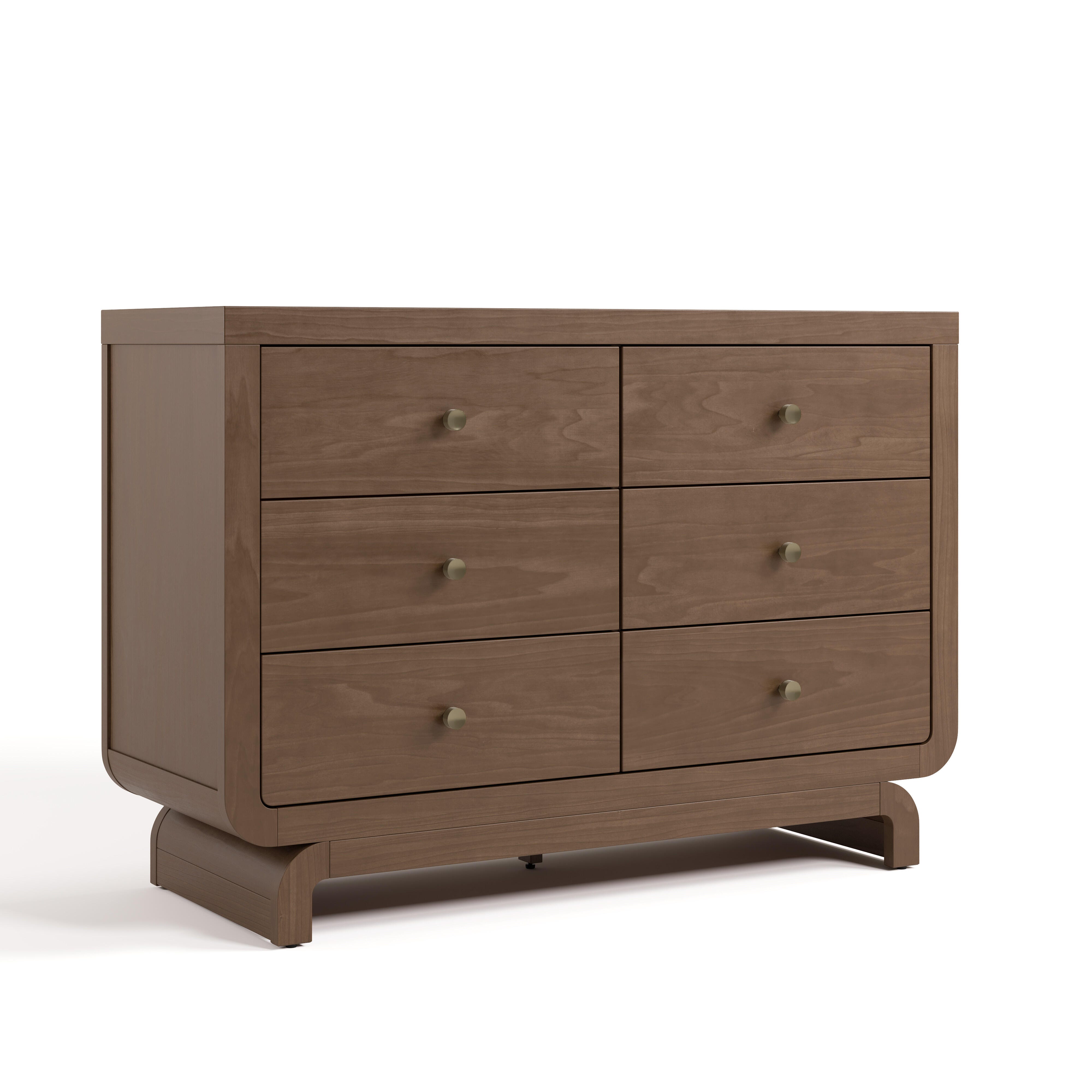 Storkcraft Santorini 6 Drawer Double Dresser, Hazelnut, large