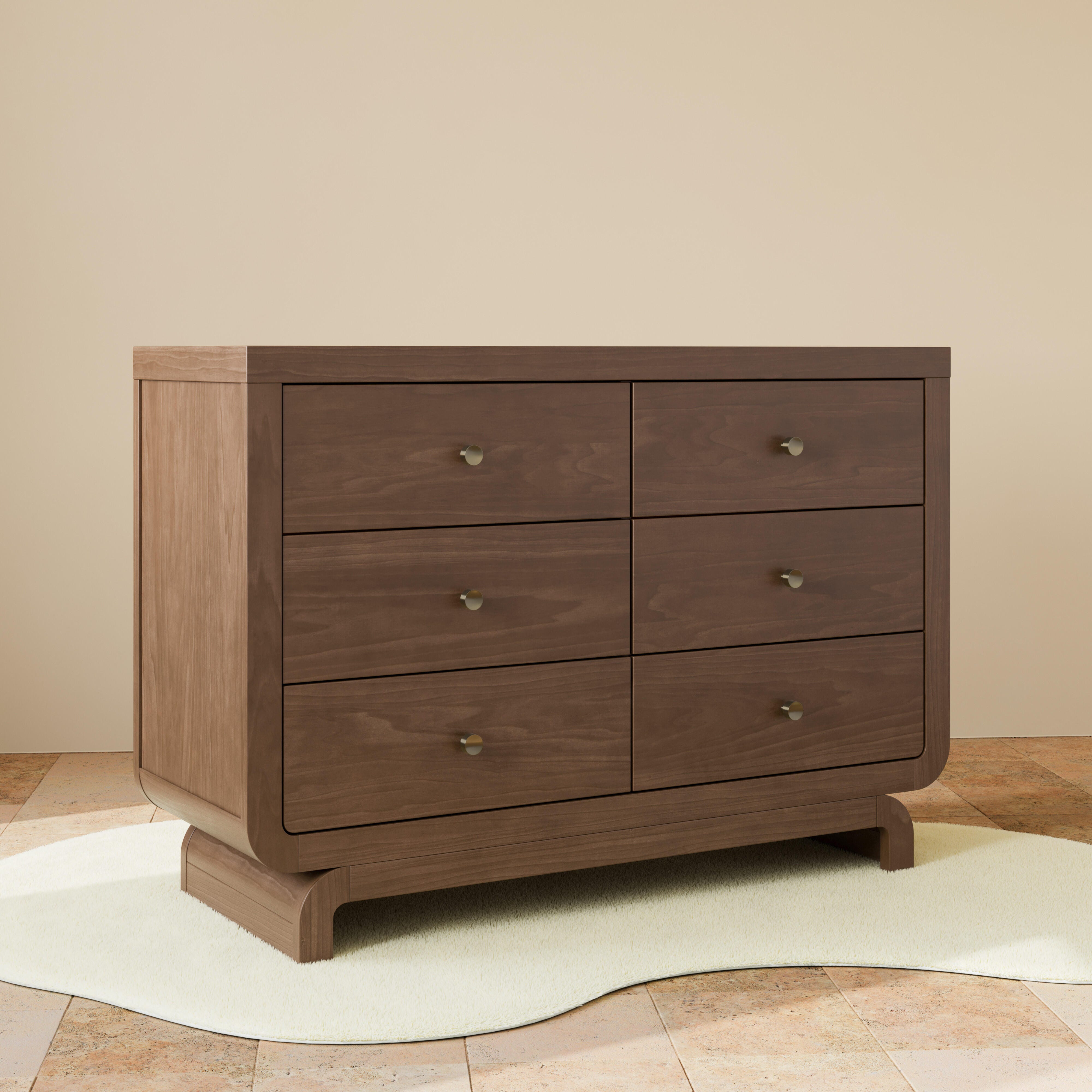 Storkcraft Santorini 6 Drawer Double Dresser, Hazelnut, large