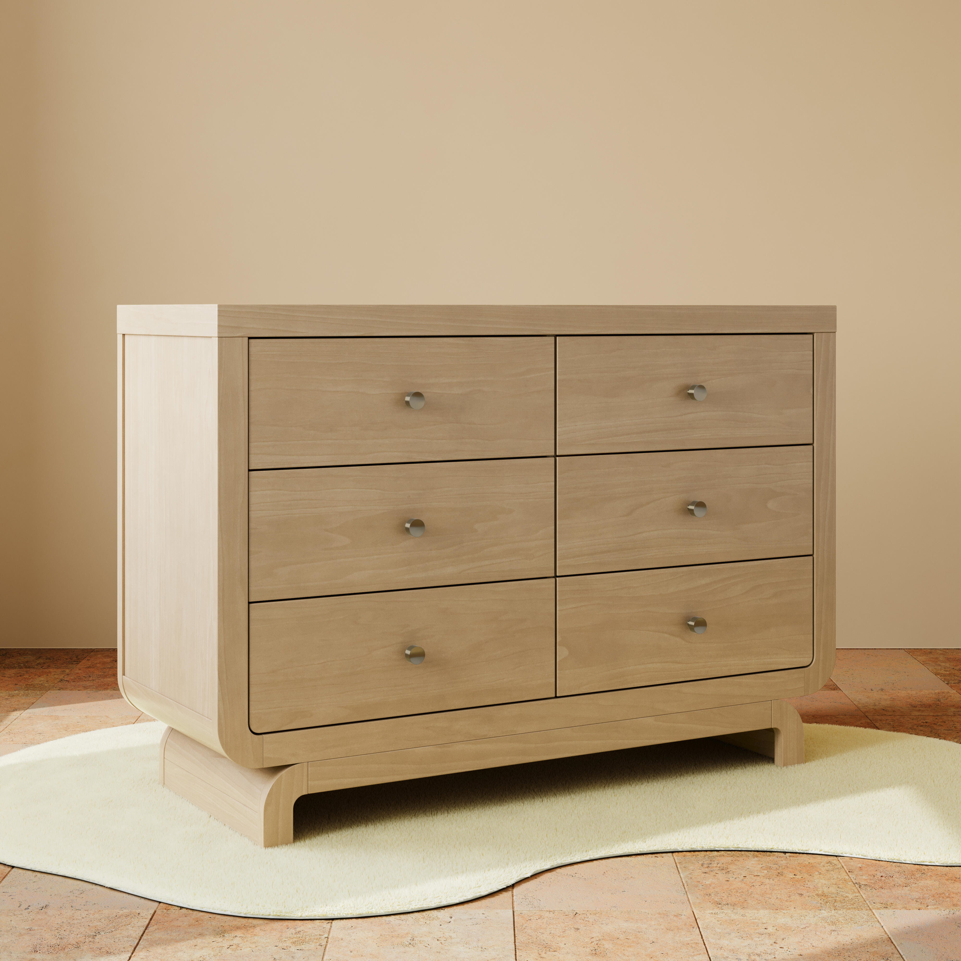 Storkcraft Santorini 6 Drawer Double Dresser, Driftwood, large