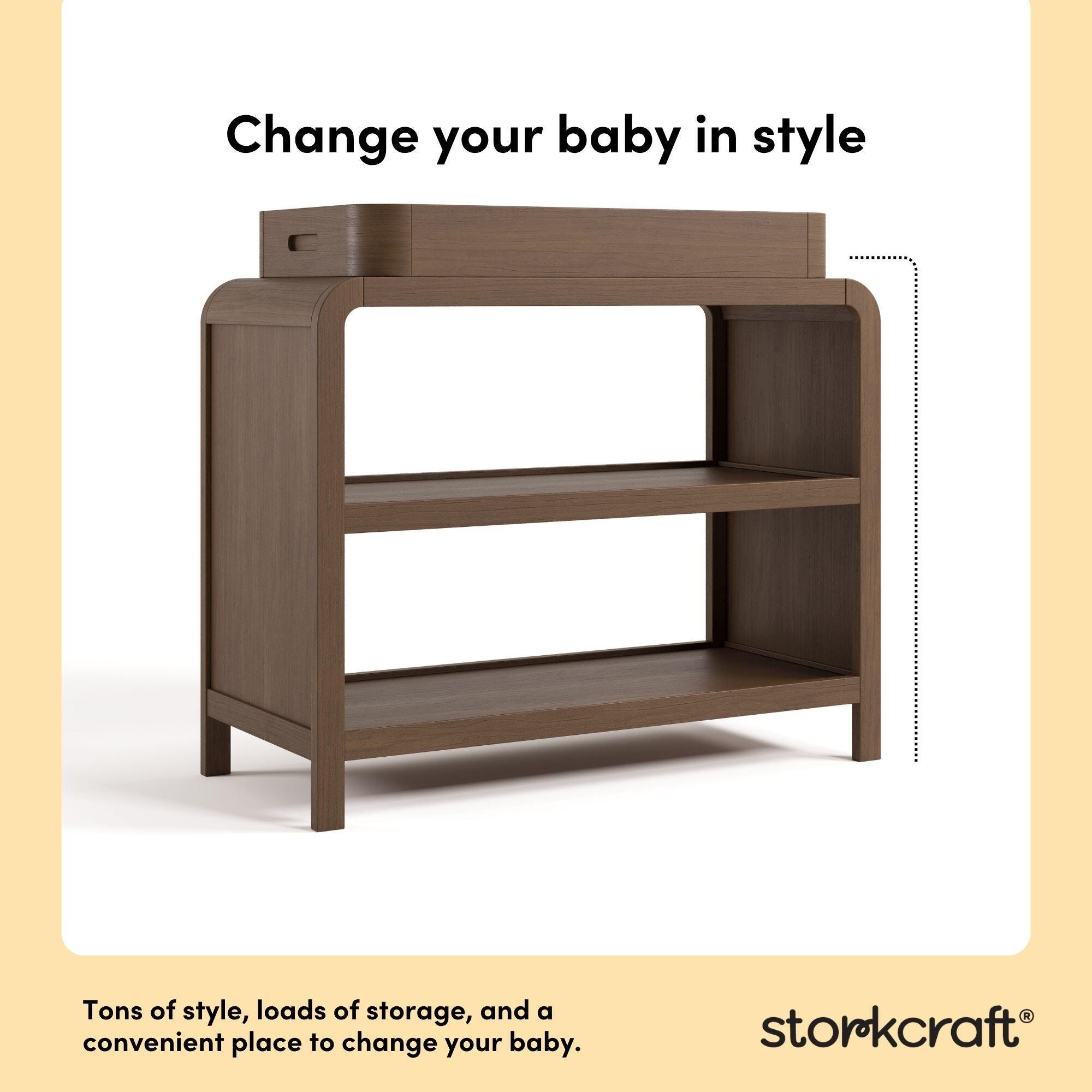 Storkcraft Santos Changing Table, Hazelnut, large