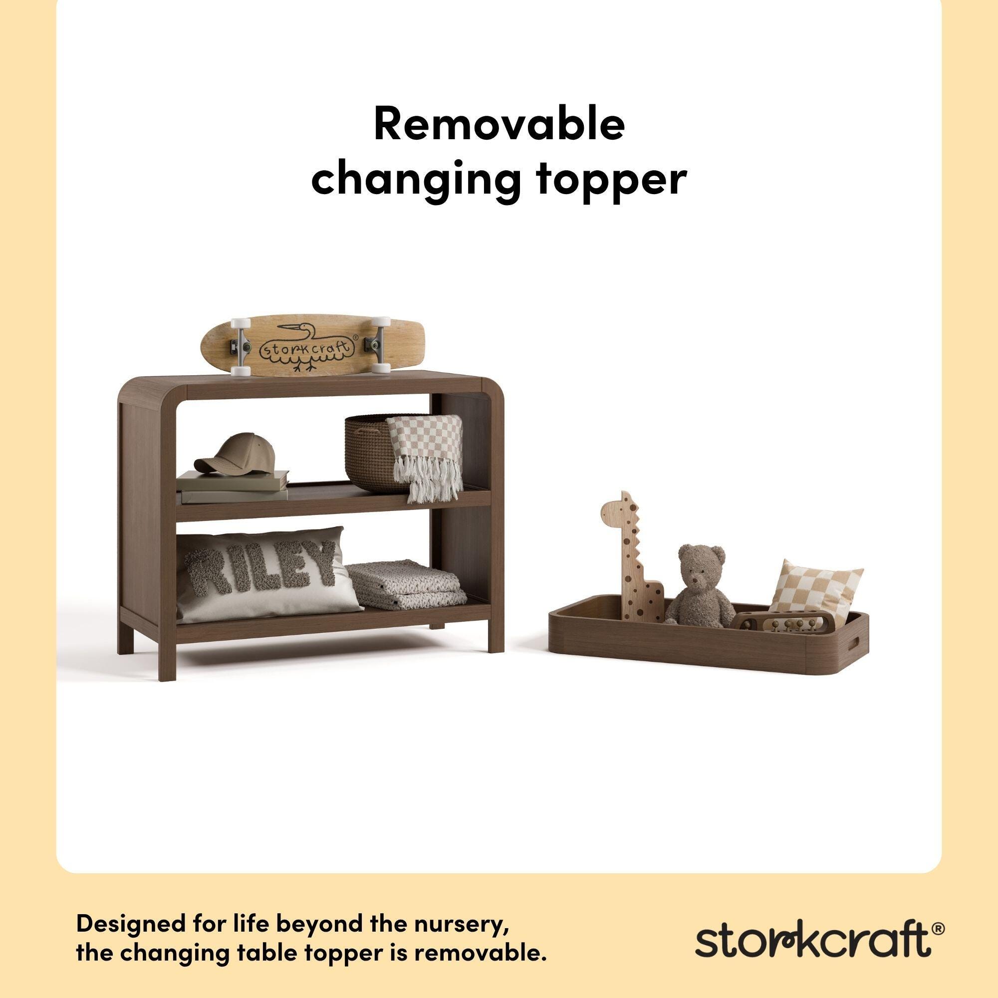 Storkcraft Santos Changing Table, Hazelnut, large