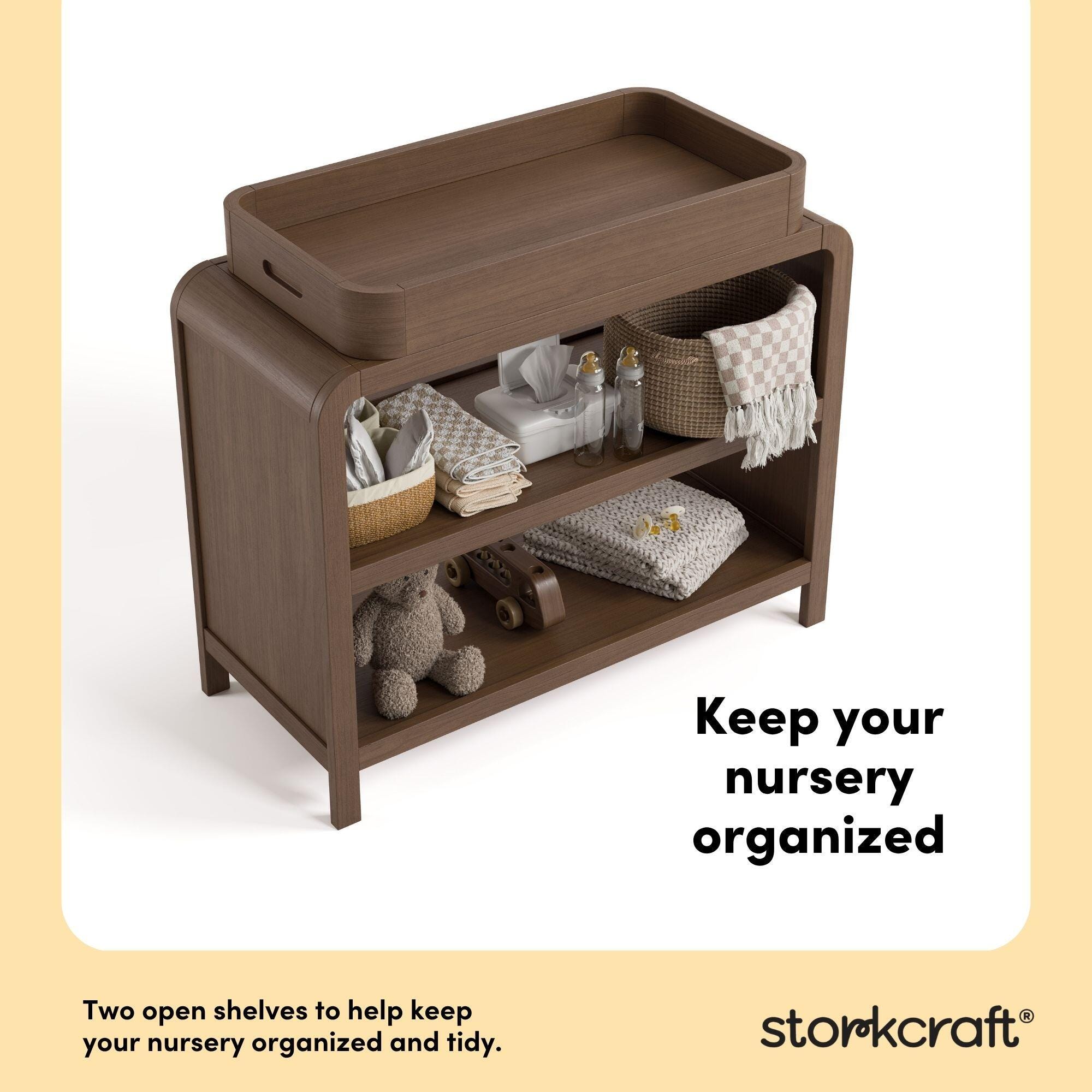 Storkcraft Santos Changing Table, Hazelnut, large