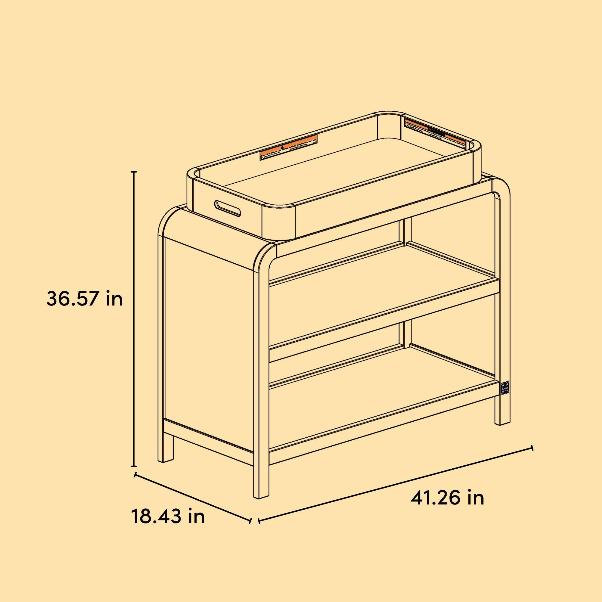 Storkcraft Santos Changing Table, Hazelnut, large