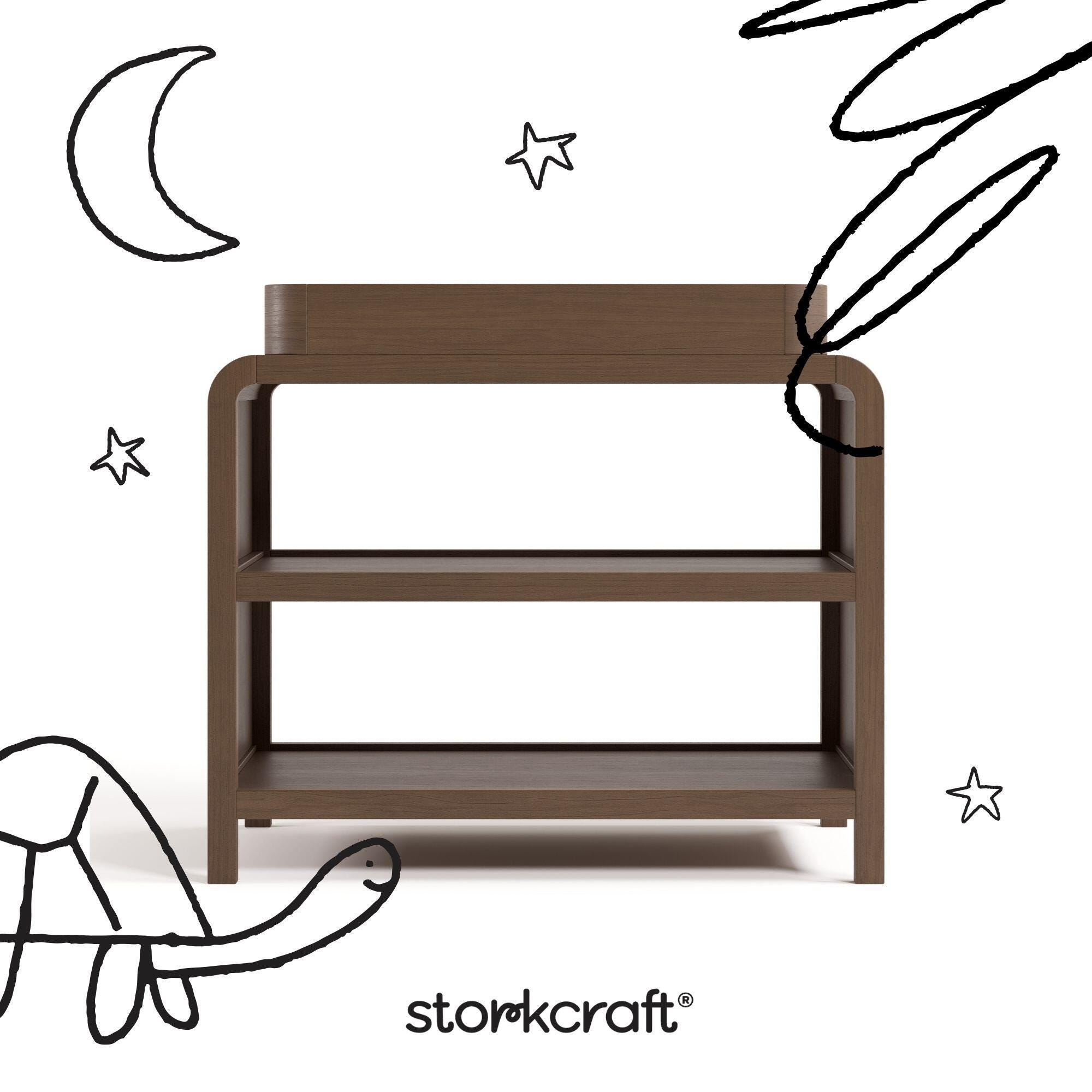 Storkcraft Santos Changing Table, Hazelnut, large