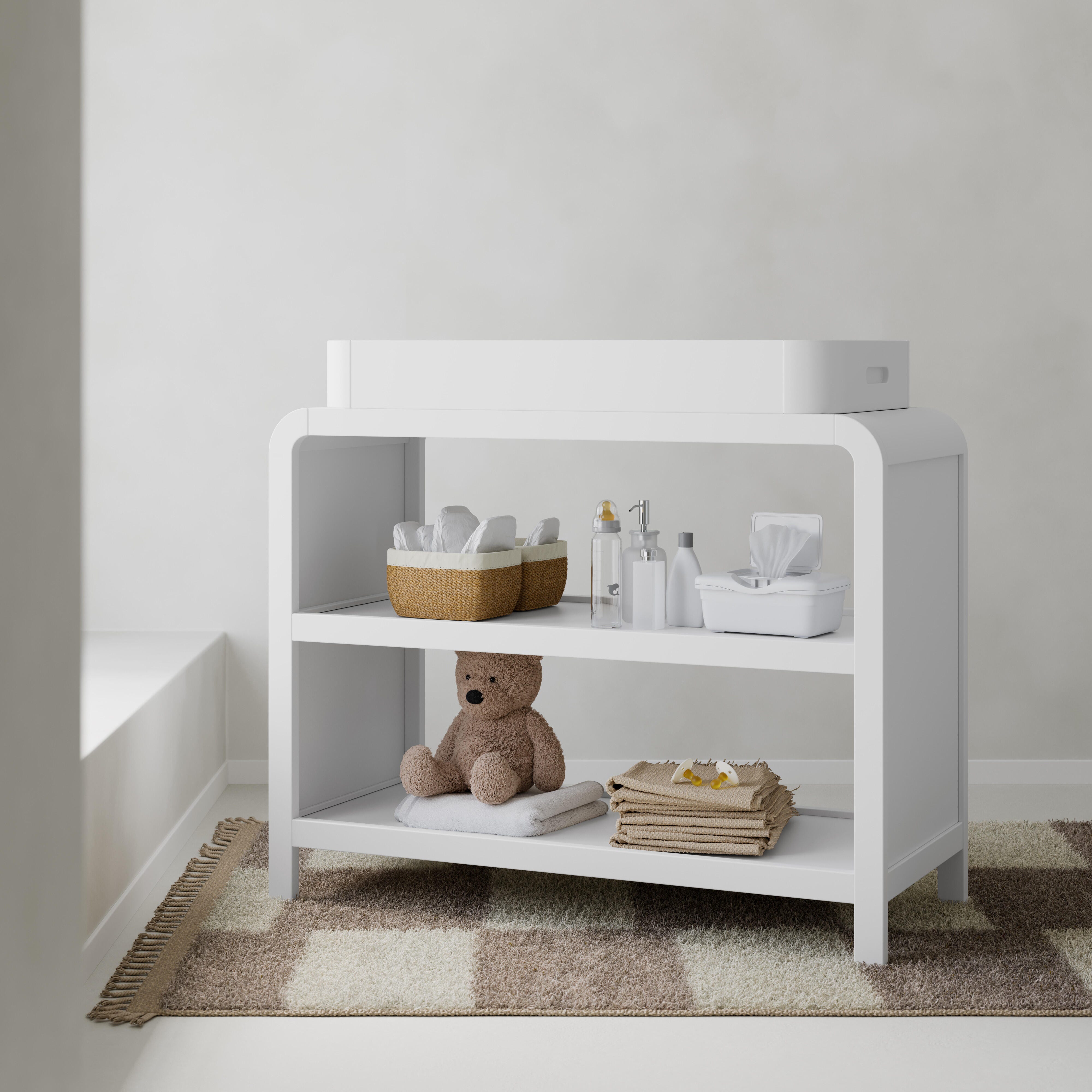 Storkcraft Santos Changing Table, White, rollover