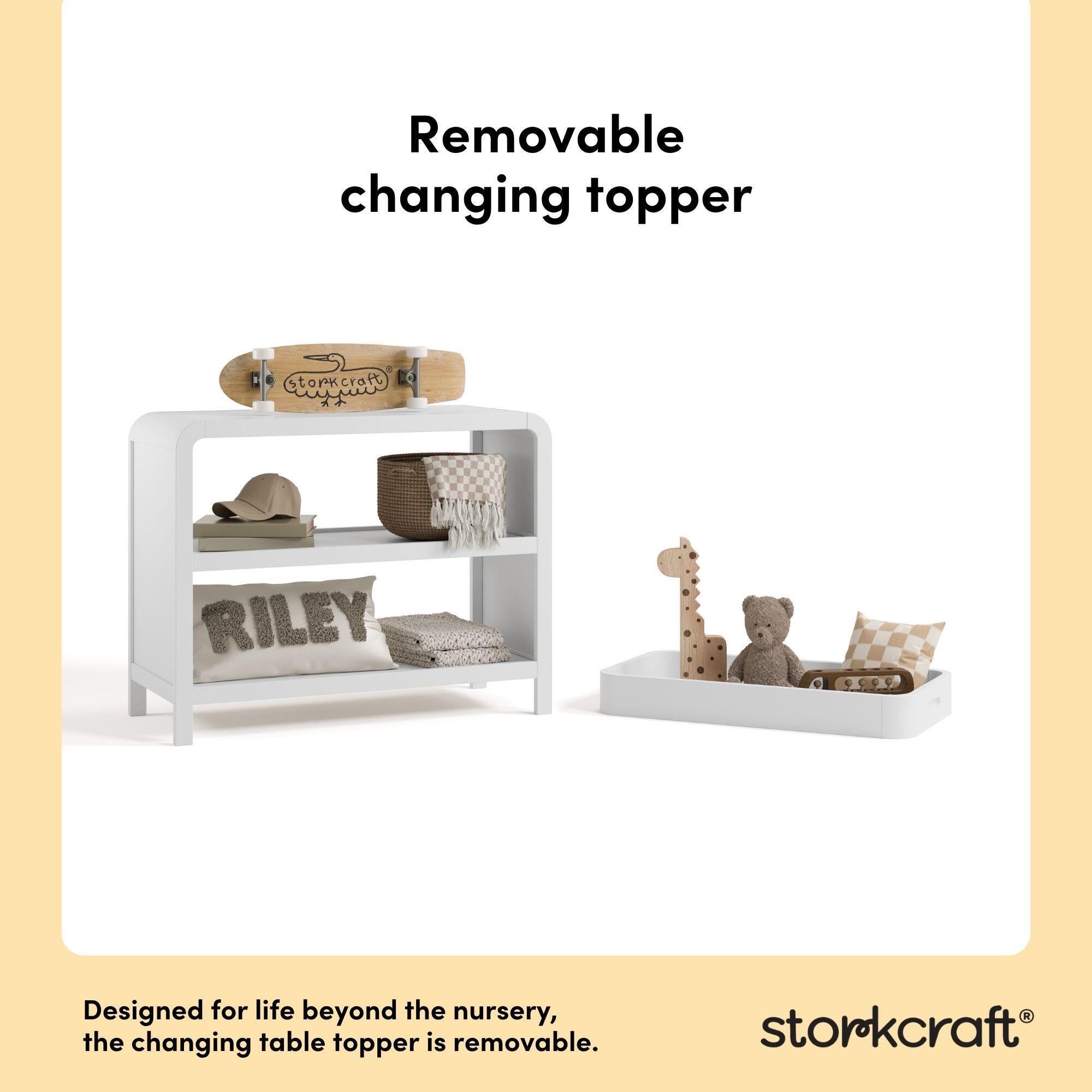 Storkcraft Santos Changing Table, White, large