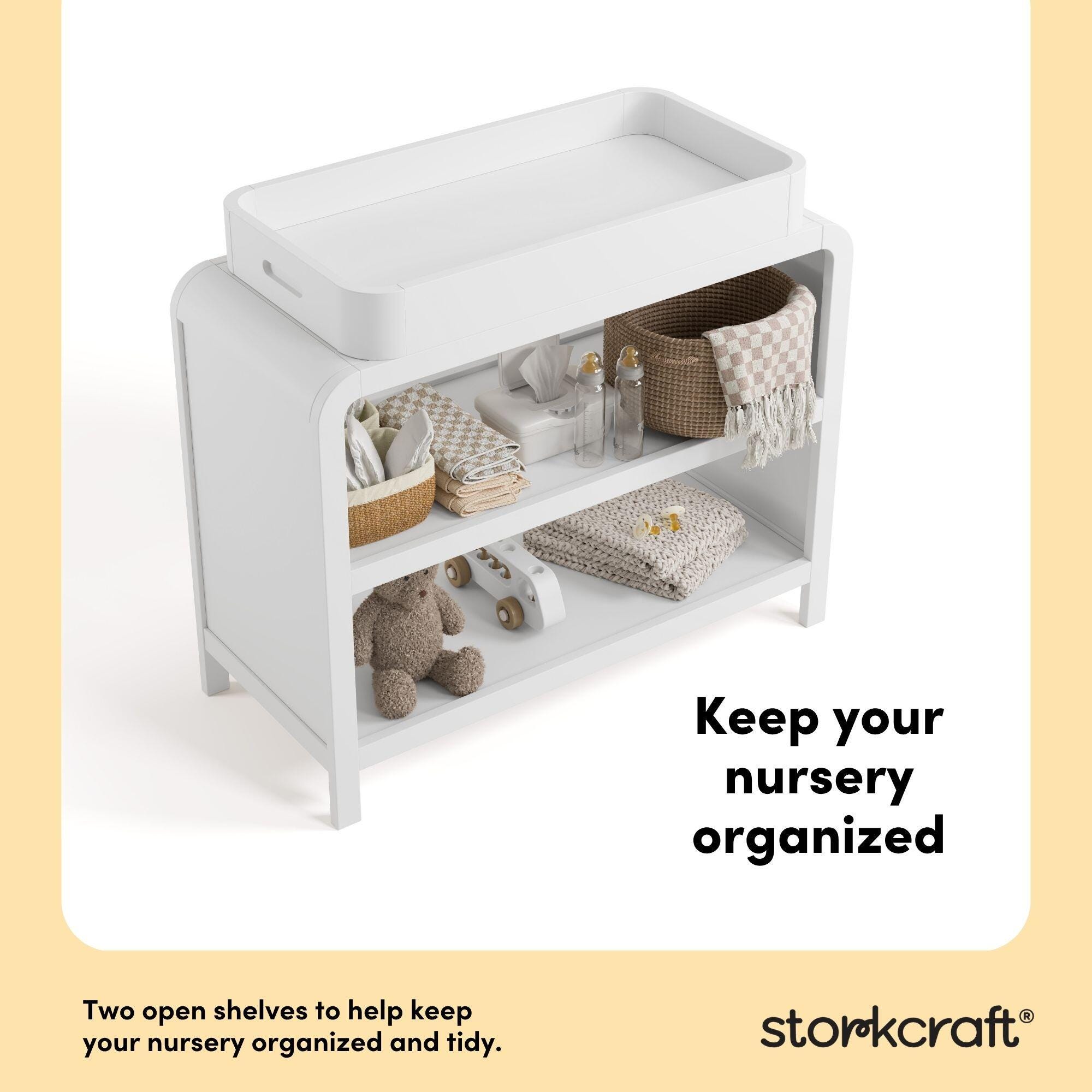 Storkcraft Santos Changing Table, White, large