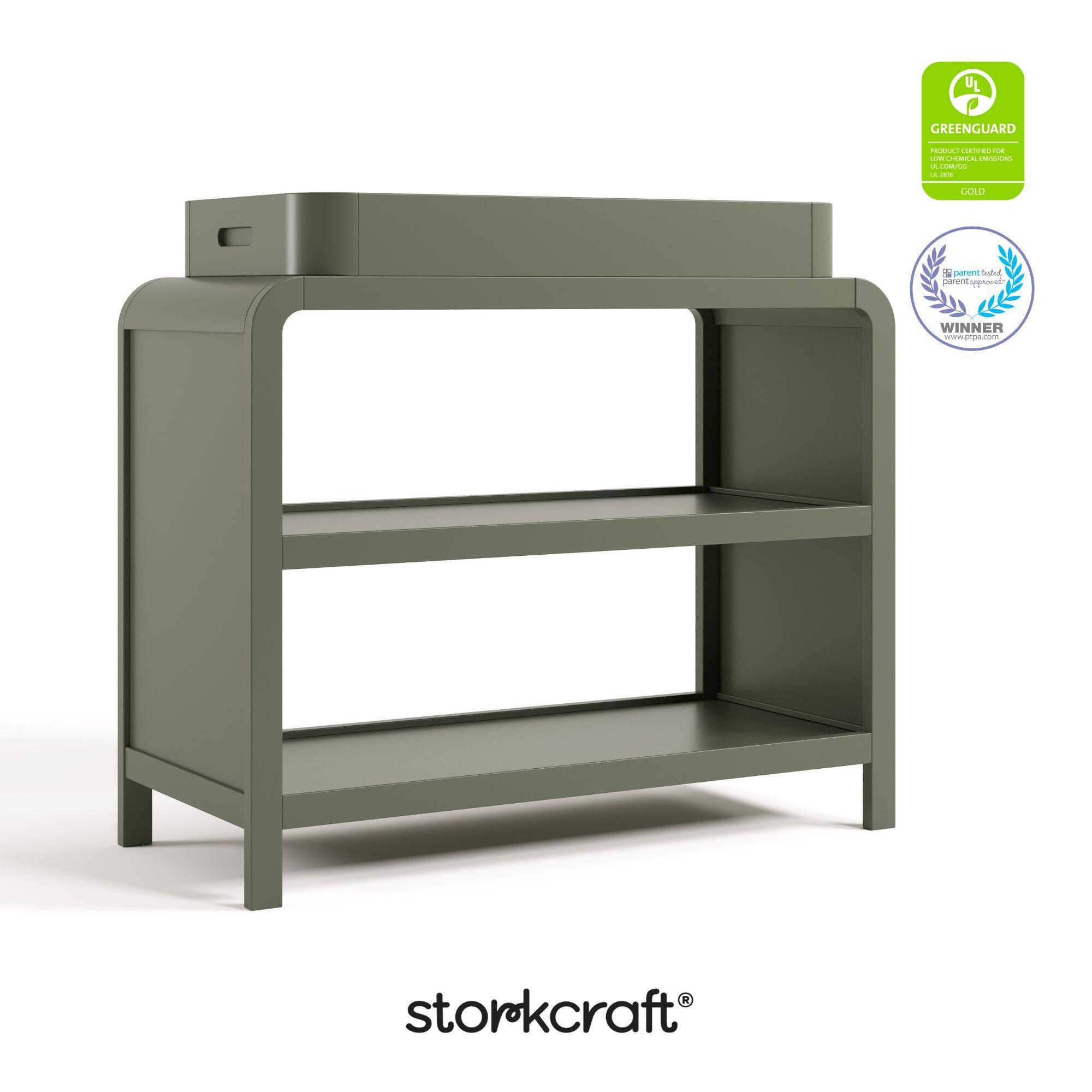 Storkcraft Santos Changing Table, Olive, large