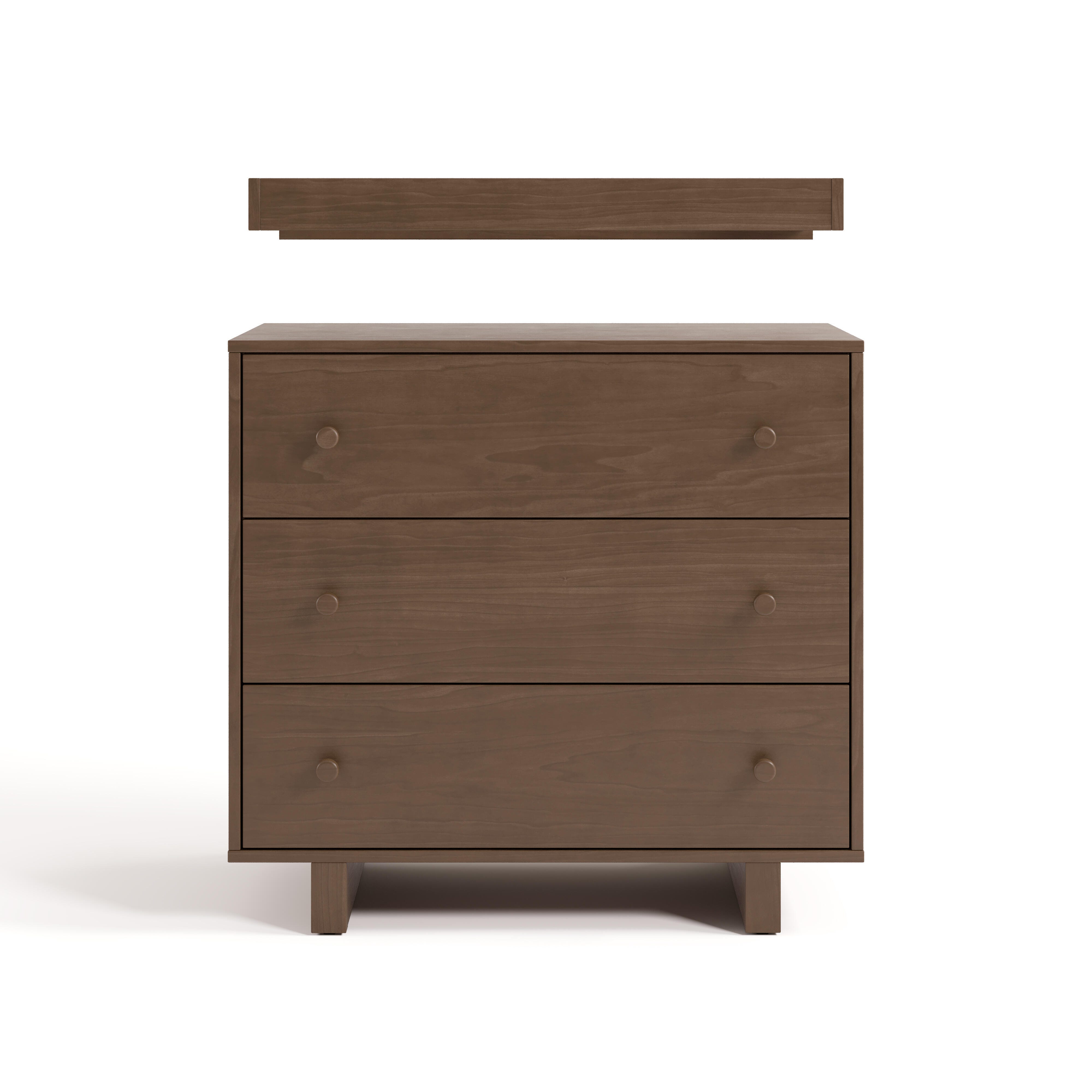 Storkcraft Texas 3 Drawer Chest with Removable Changing Topper, Hazelnut, large