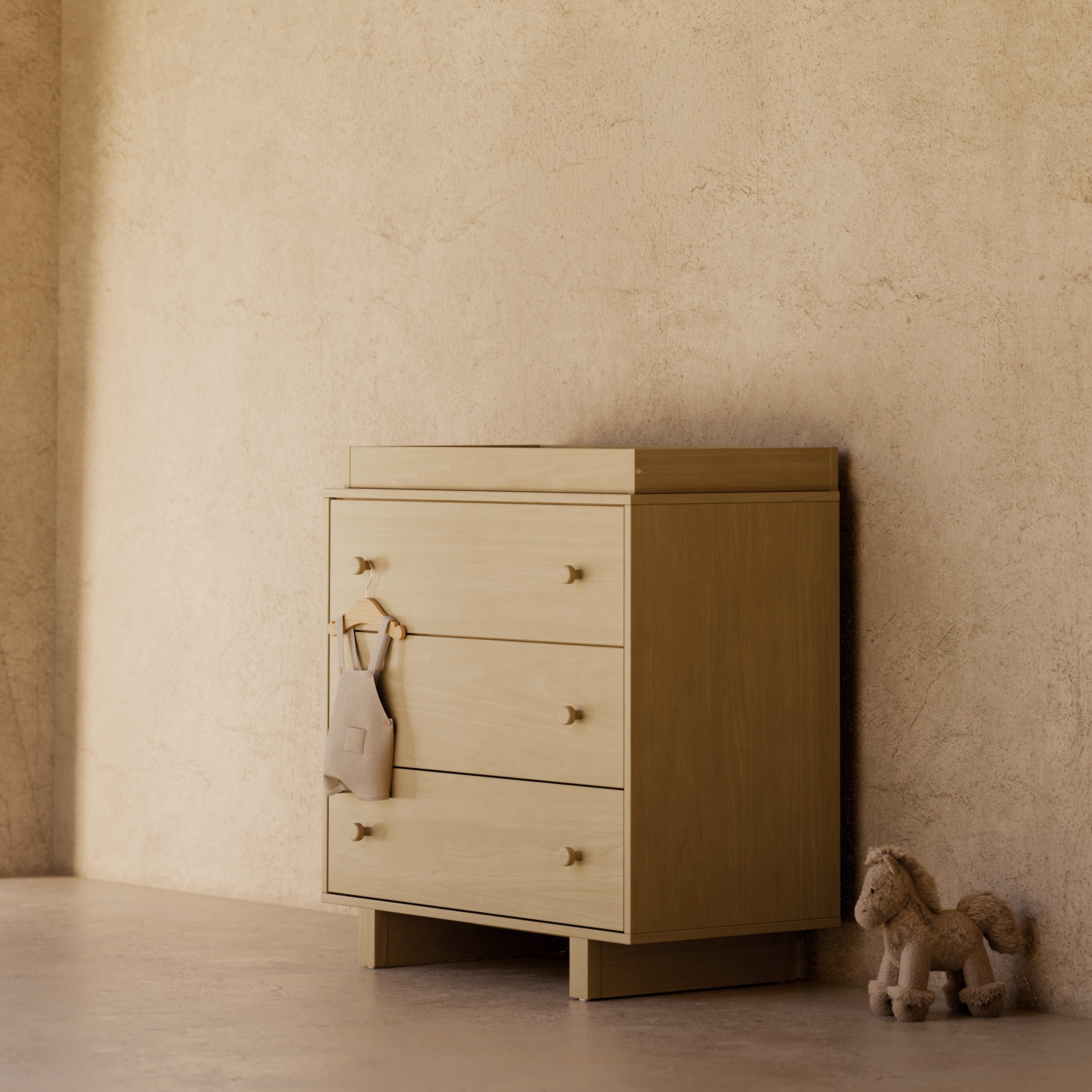 Storkcraft Texas 3 Drawer Chest with Removable Changing Topper, Driftwood, large