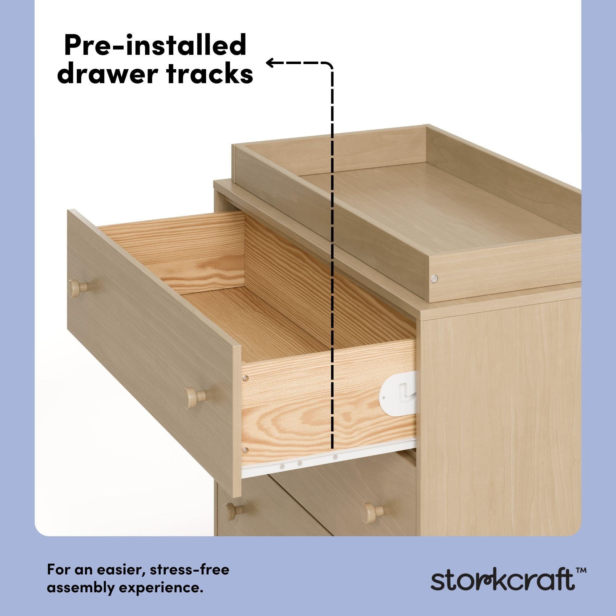 Storkcraft Texas 3 Drawer Chest with Removable Changing Topper, Driftwood, large