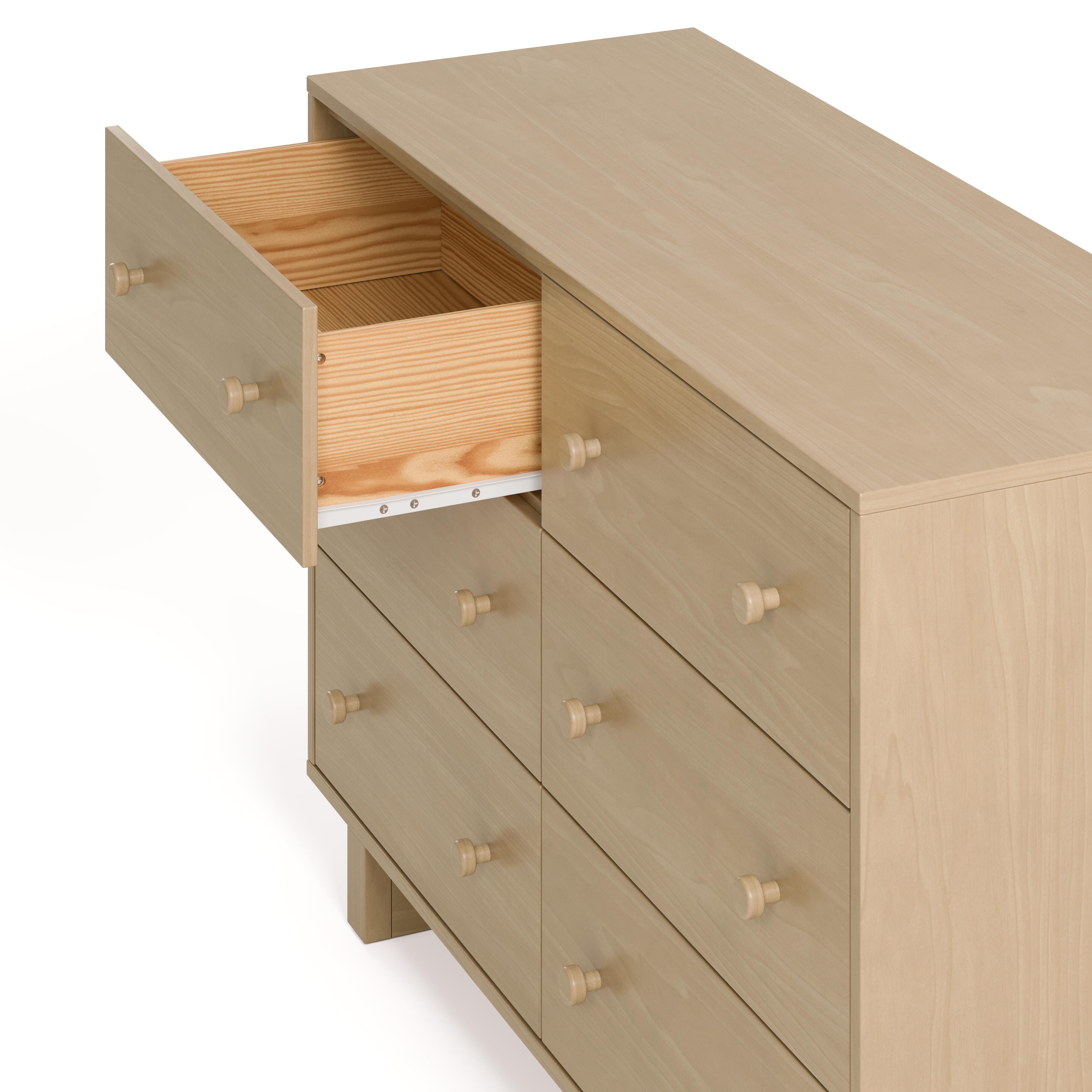 Storkcraft Texas 6 Drawer Double Dresser, Driftwood, large