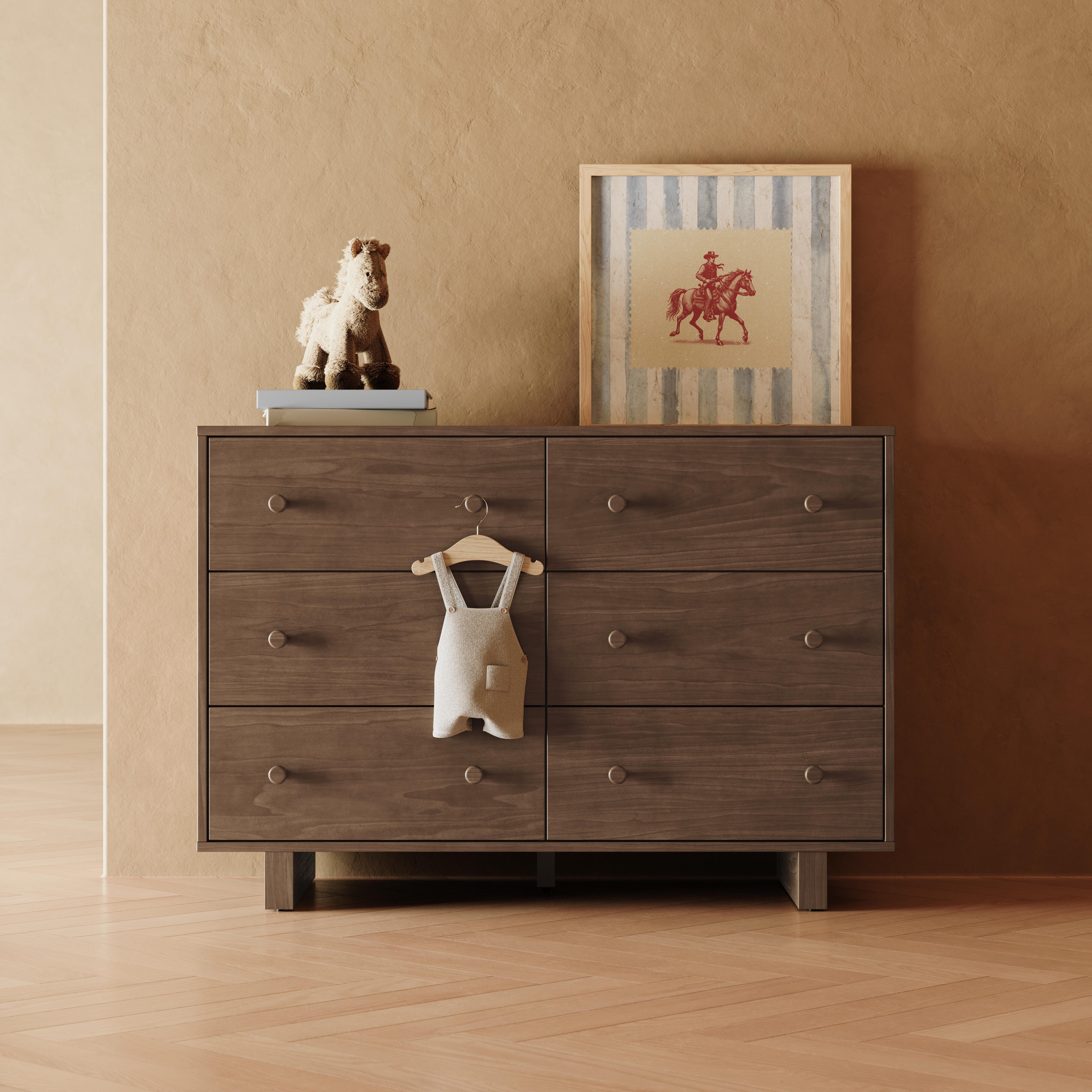 Storkcraft Texas 6 Drawer Double Dresser, Hazelnut, rollover