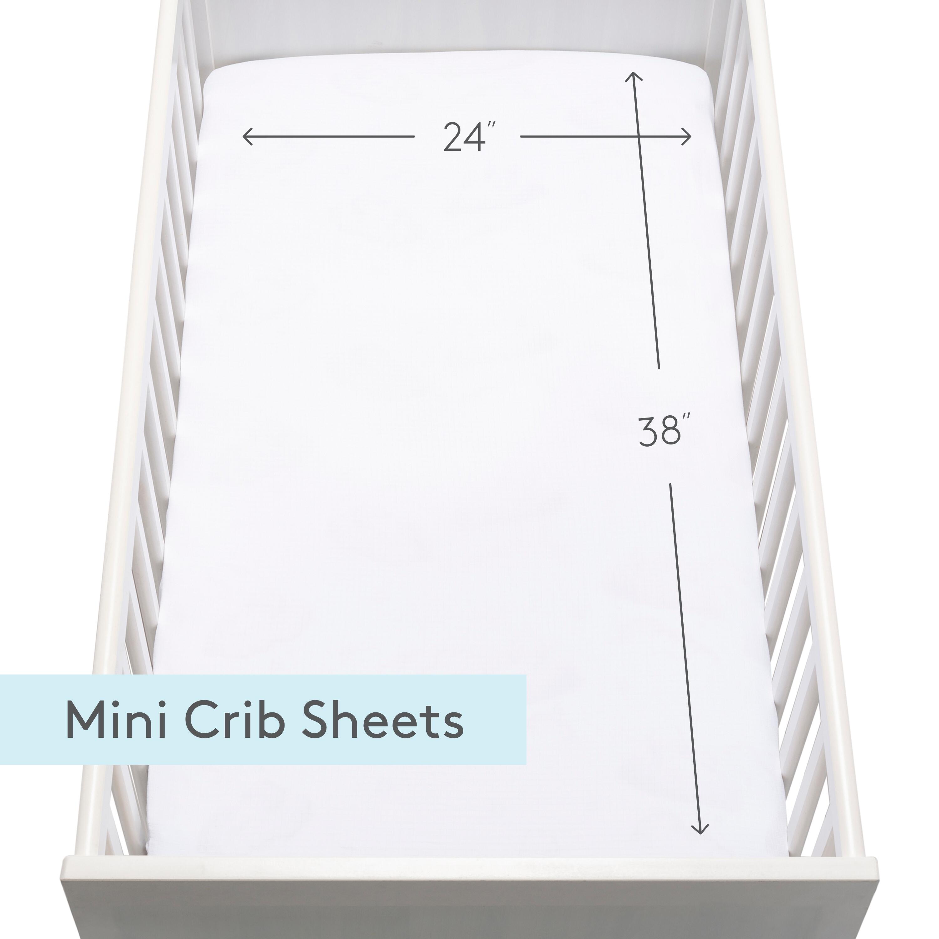 Newton Baby Solid Mini Crib Sheets (Set of 2), White, rollover