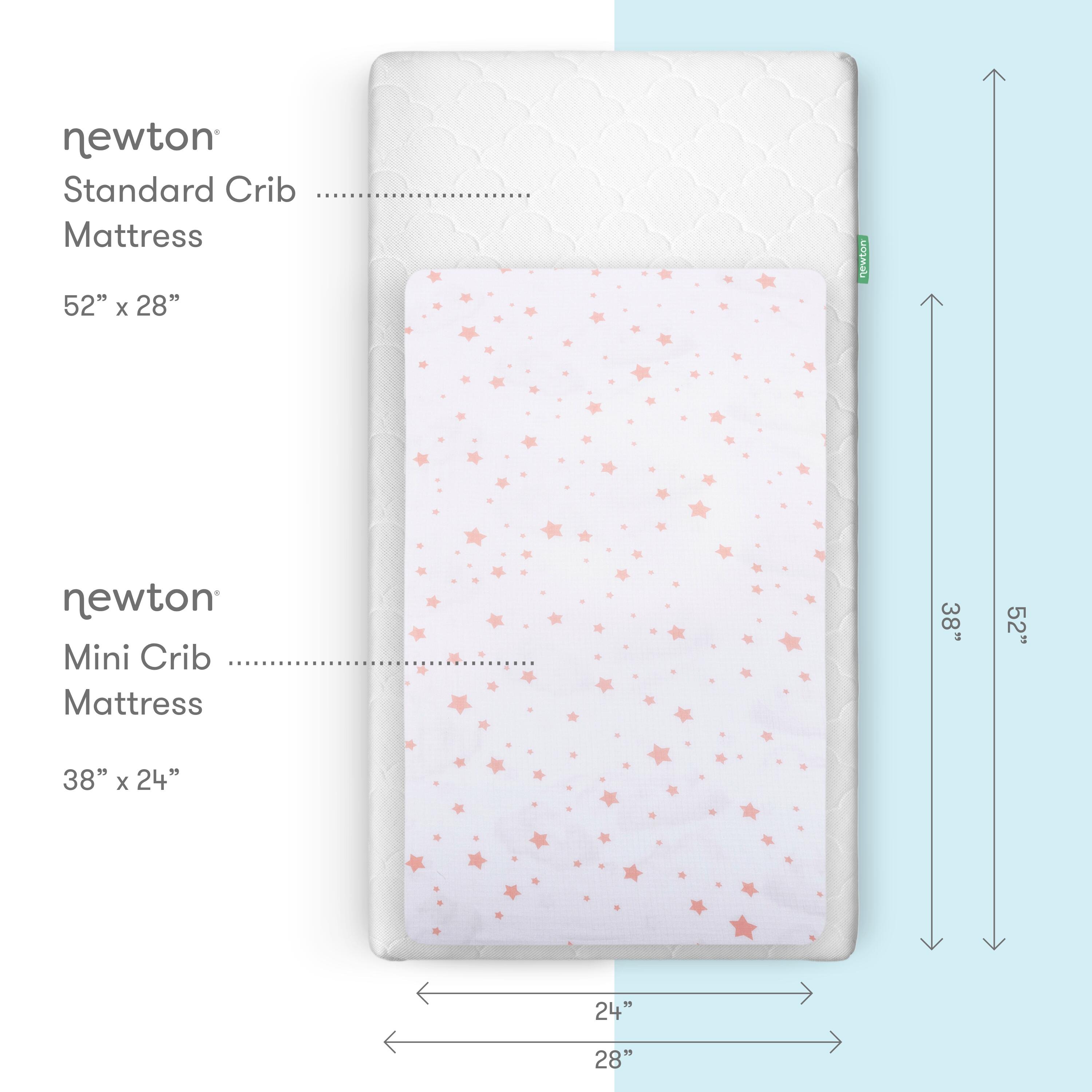 Newton Baby Starry Mini Crib Sheets (Set of 2), Pink/White, large