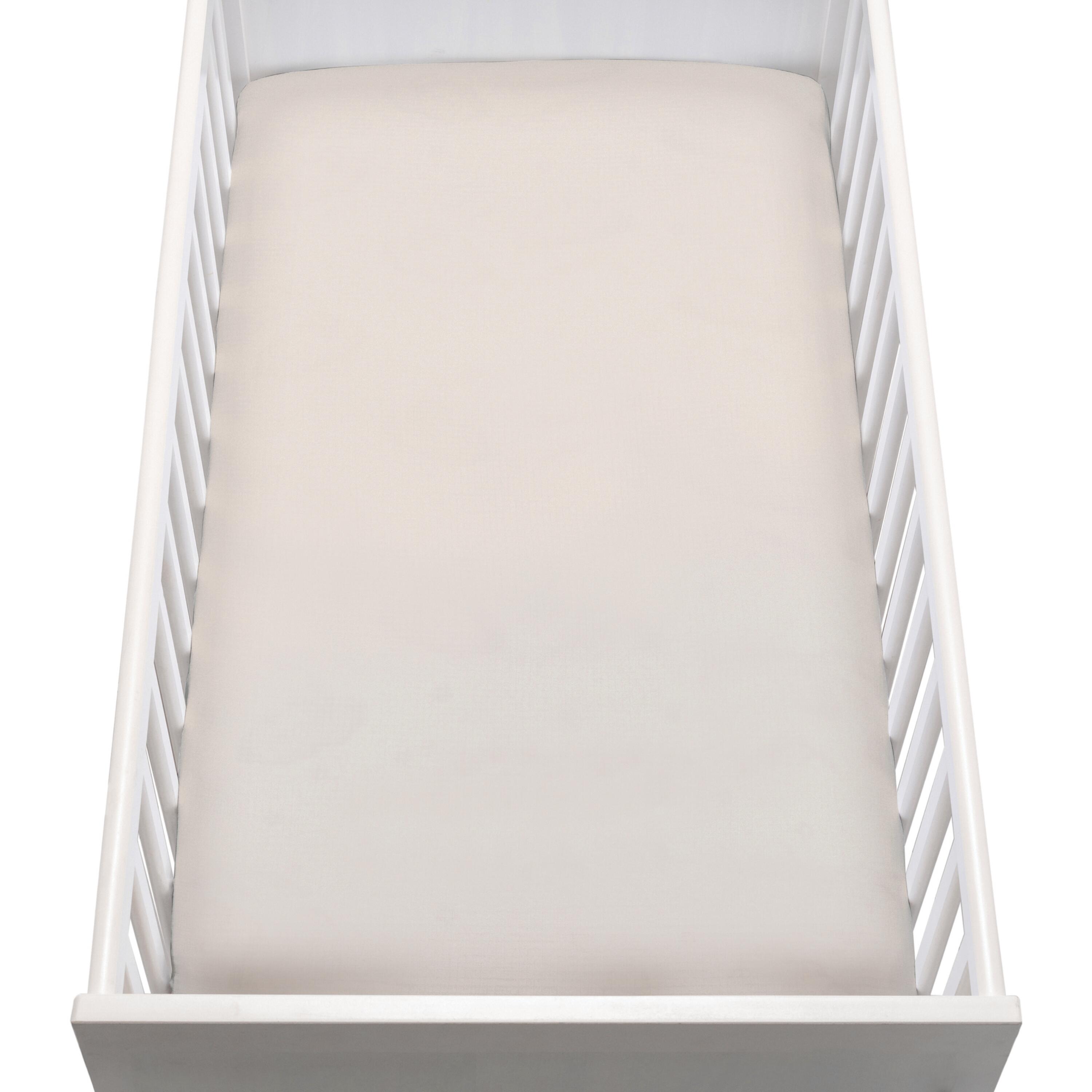 Newton Baby Solid Mini Crib Sheets (Set of 2), Beige, large