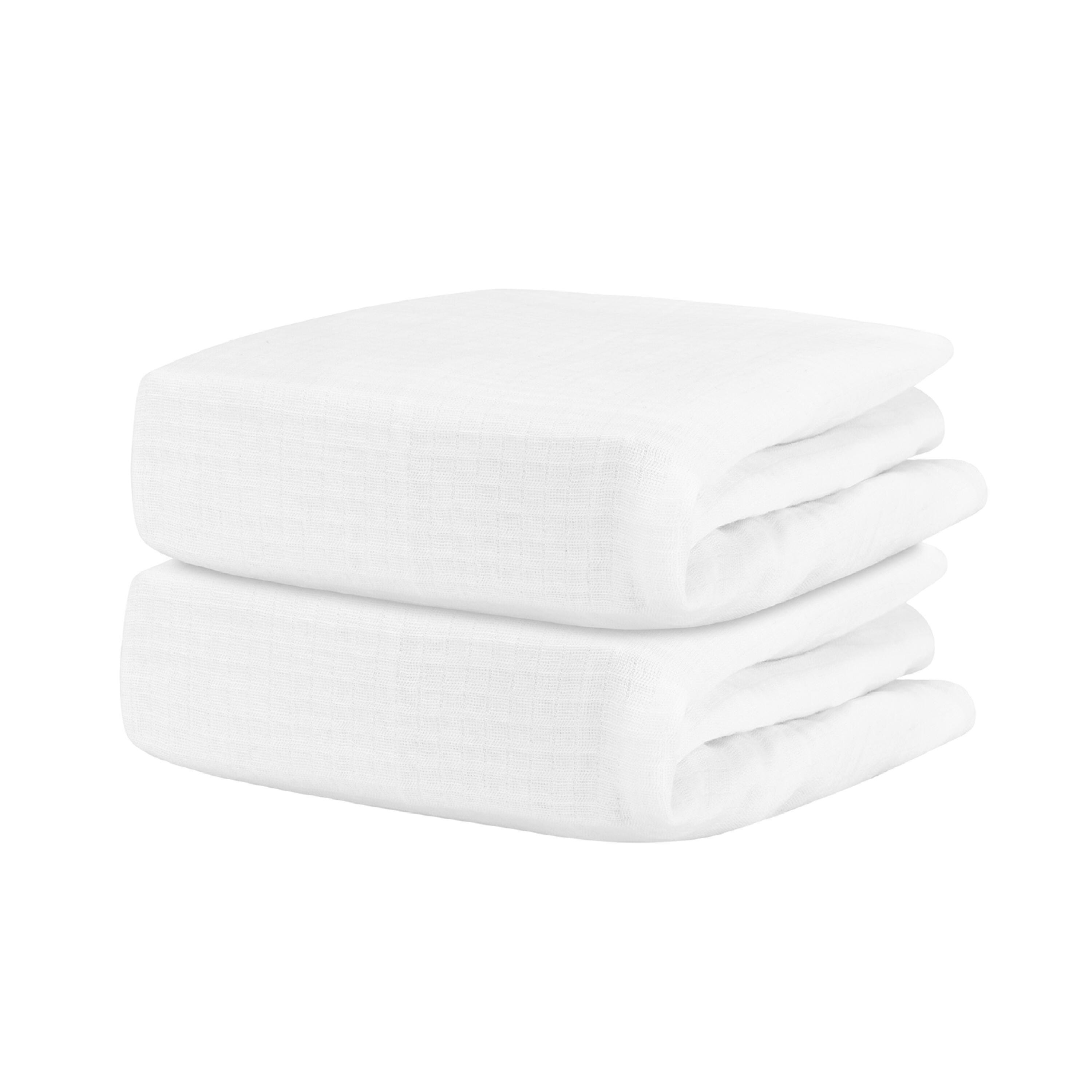 Newton Baby Solid Crib Sheets (Set of 2), White, large