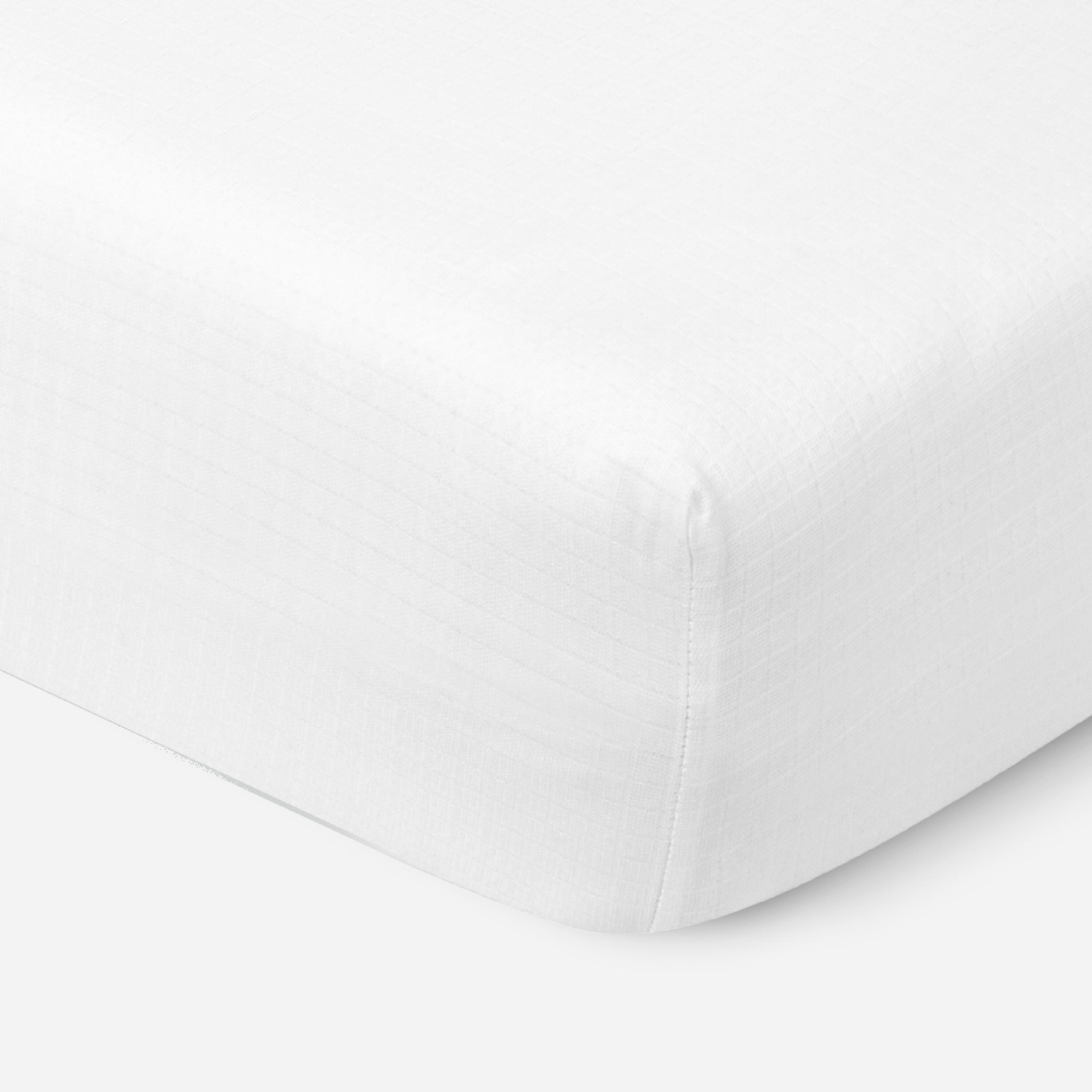 Newton Baby Solid Crib Sheets (Set of 2), White, large