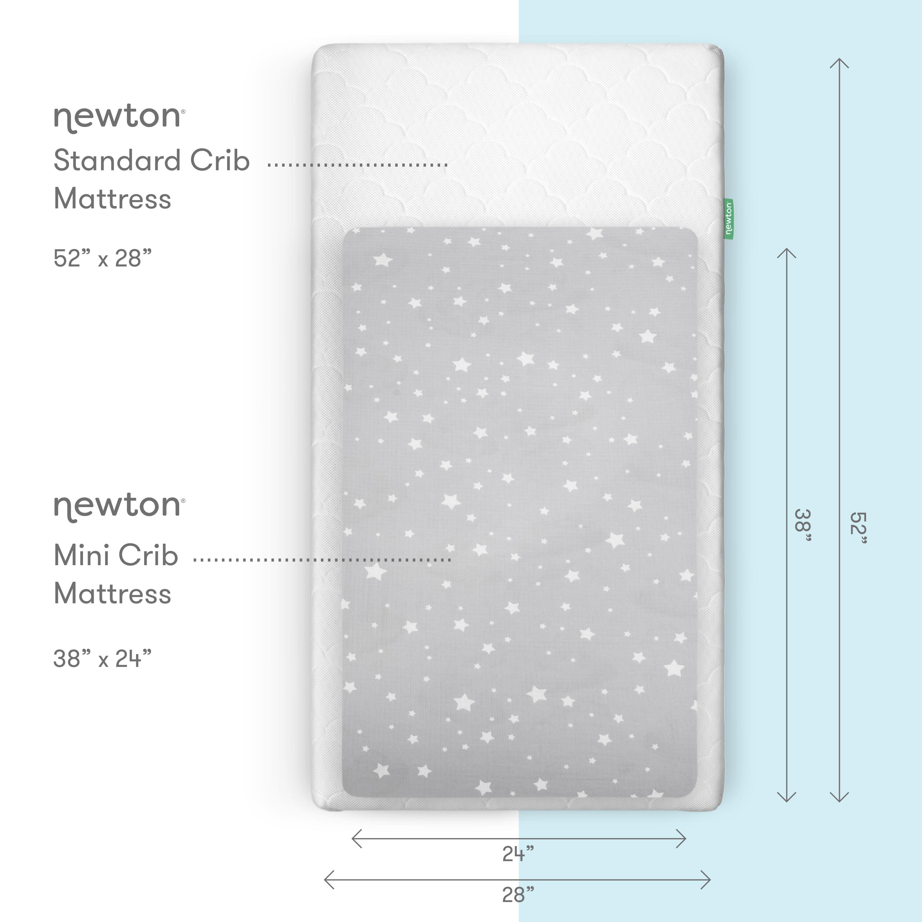 Newton Baby Starry Mini Crib Sheets (Set of 2), Gray/White, large
