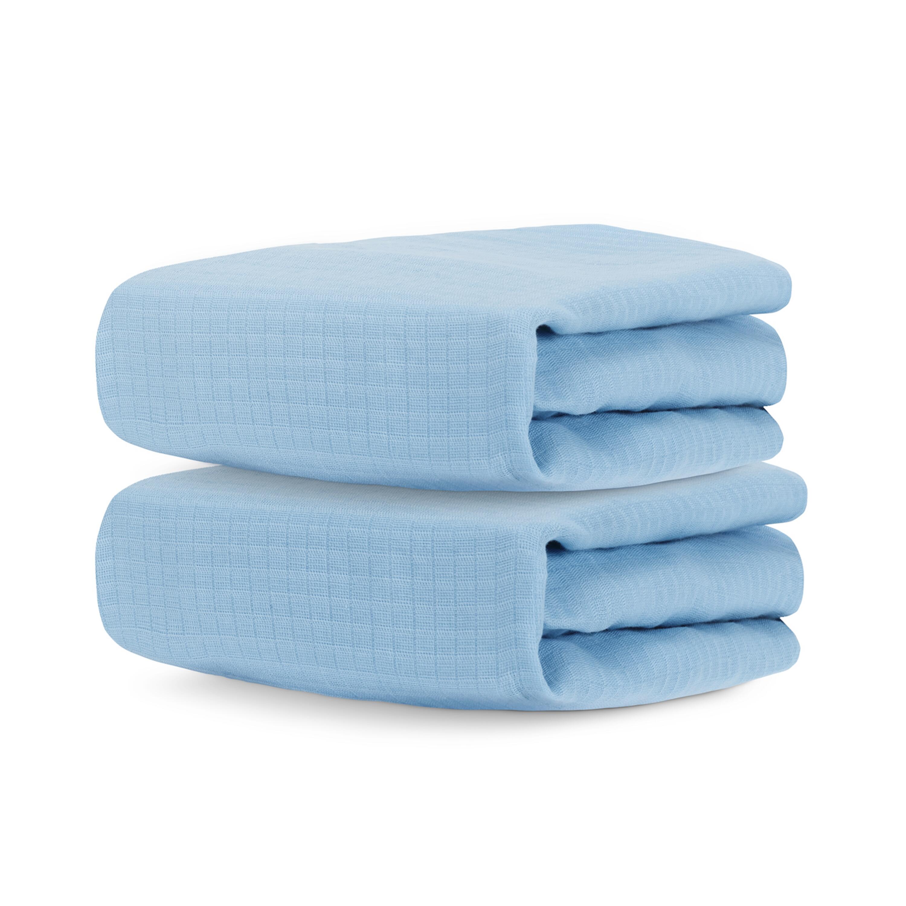 Newton Baby Solid Crib Sheets (Set of 2), Blue, large
