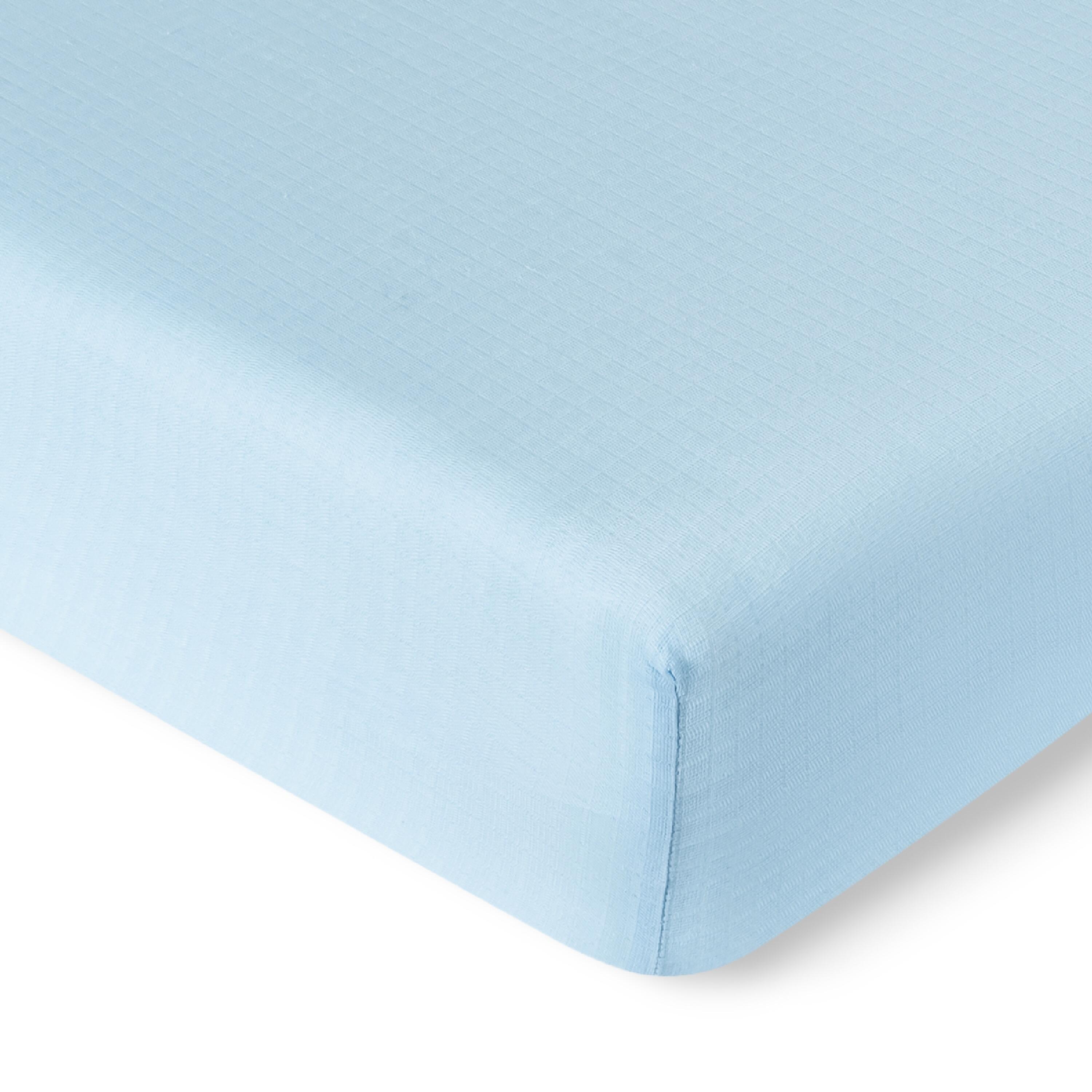 Newton Baby Solid Crib Sheets (Set of 2), Blue, large
