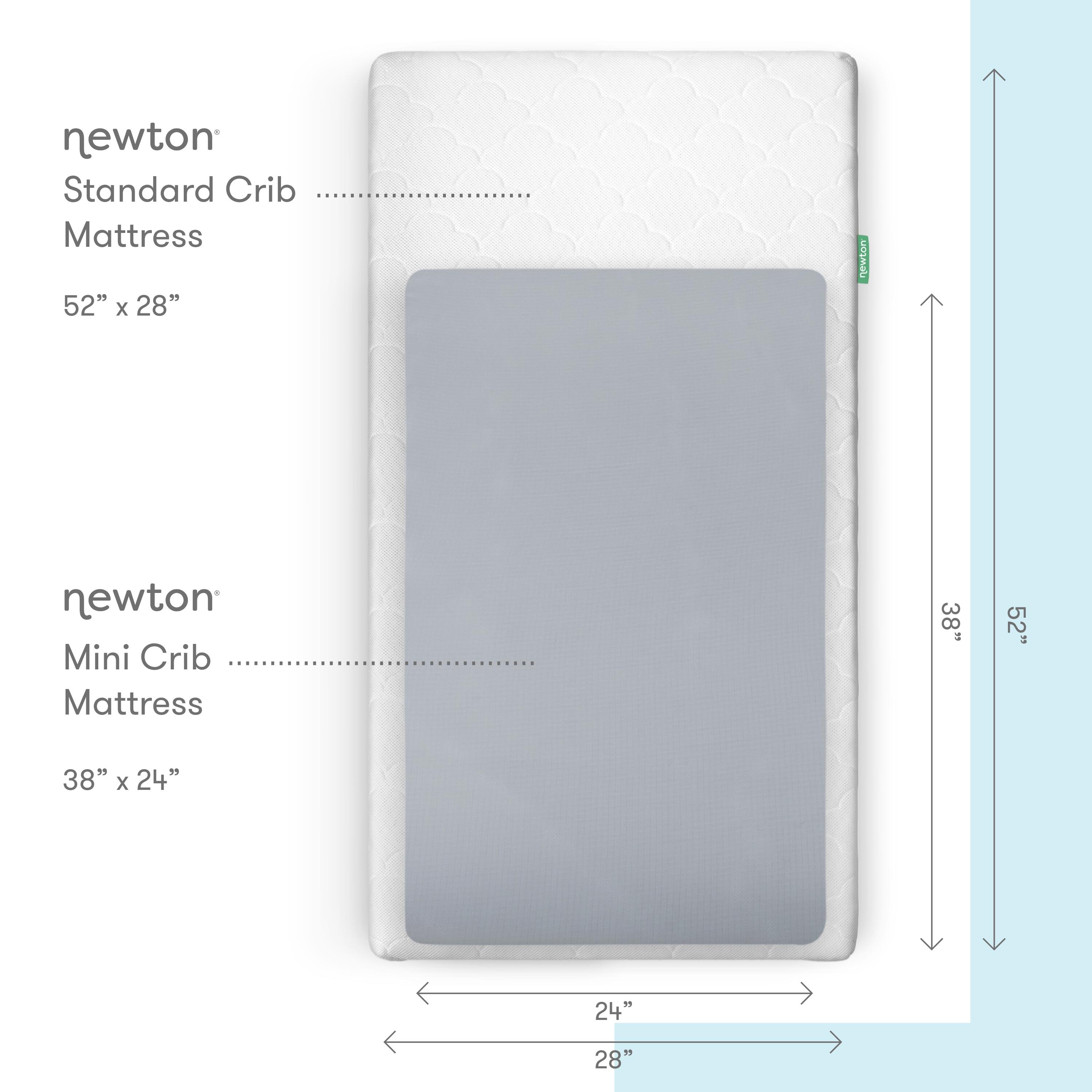 Newton Baby Solid Mini Crib Sheets (Set of 2), Gray, large
