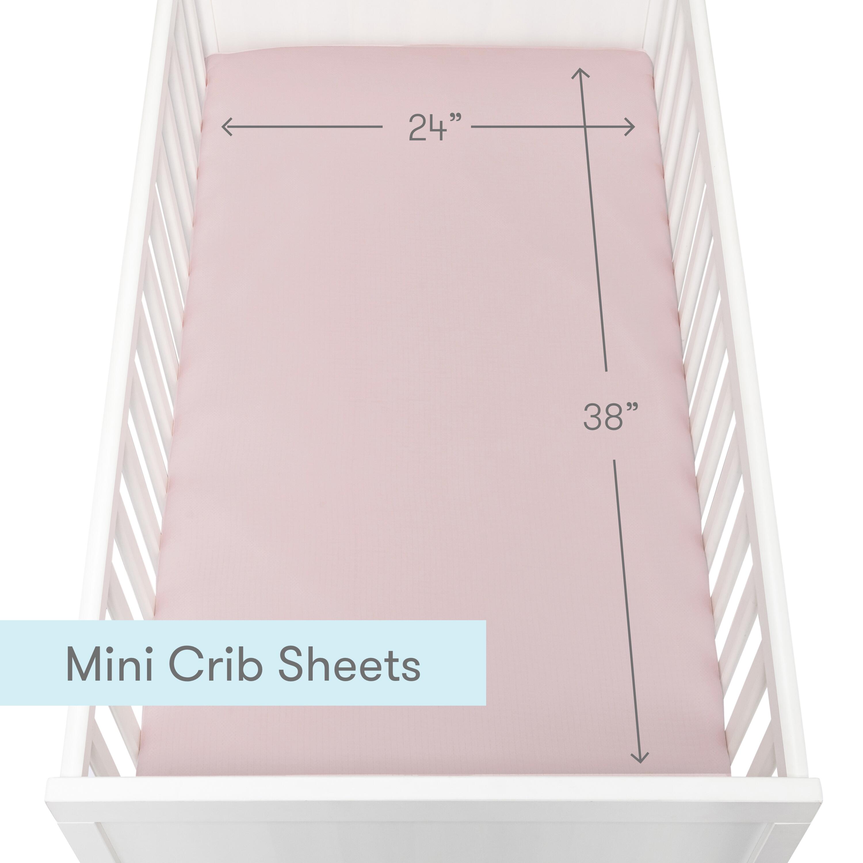 Newton Baby Solid Mini Crib Sheets (Set of 2), Pink, large