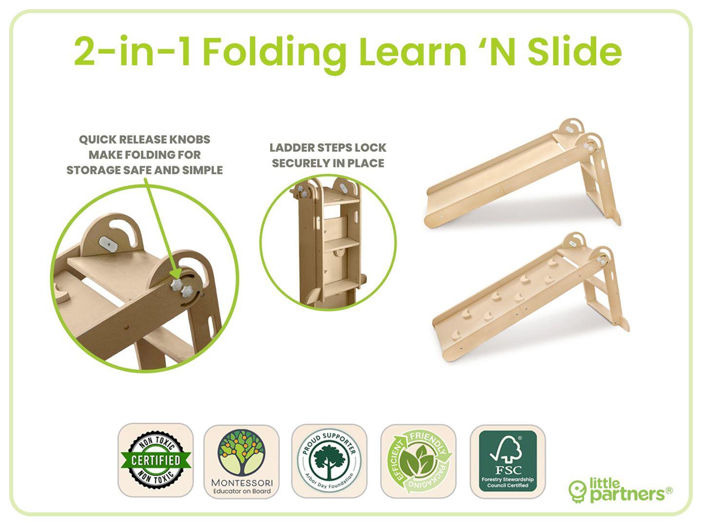 Little Partners 2-in-1 Folding Slide, , large