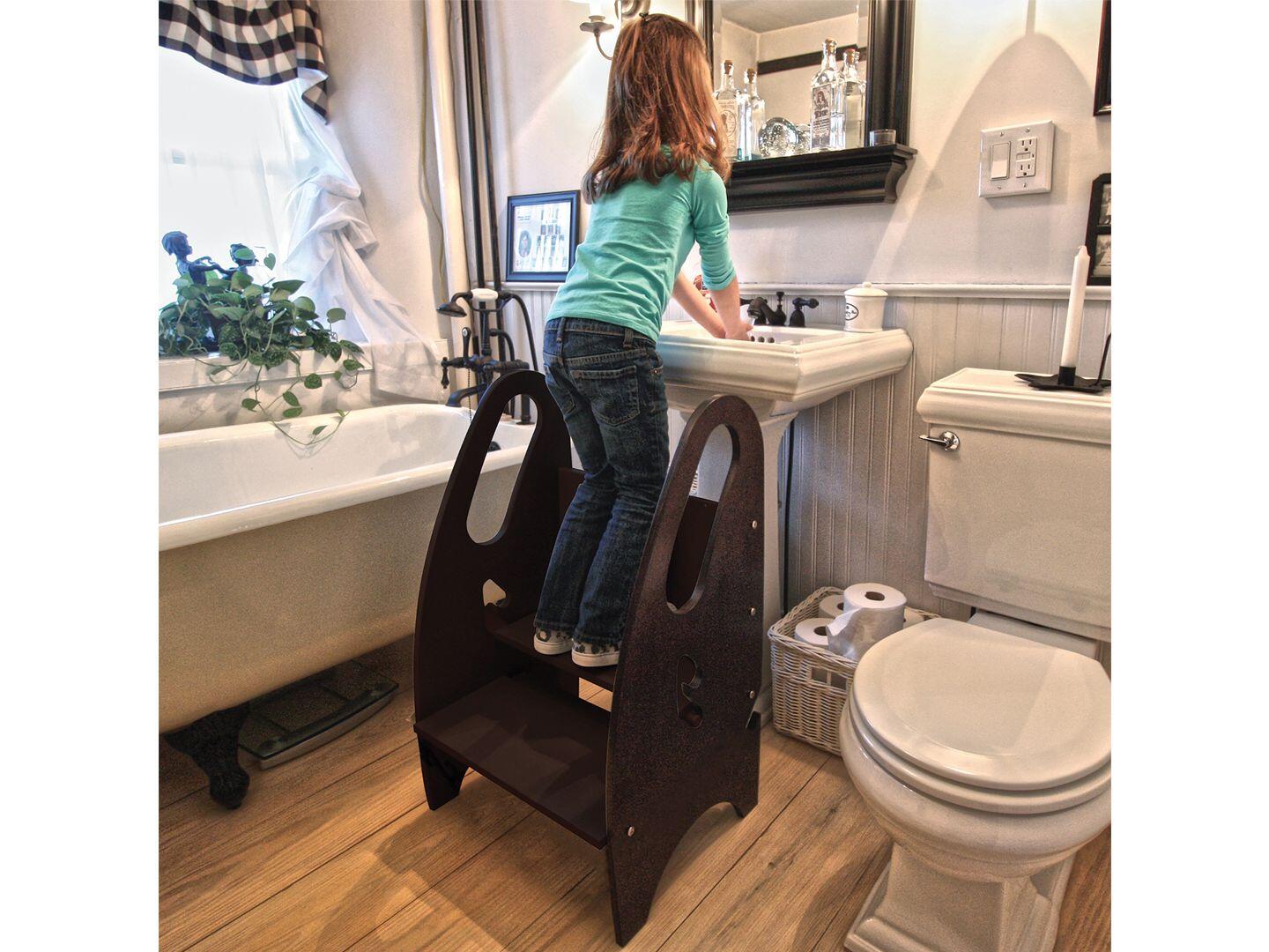 Little Partners 3-in-1 Step Stool, Espresso, large