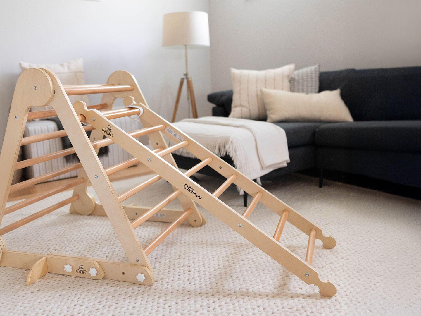 Little Partners Climbing Ladder, Natural, rollover