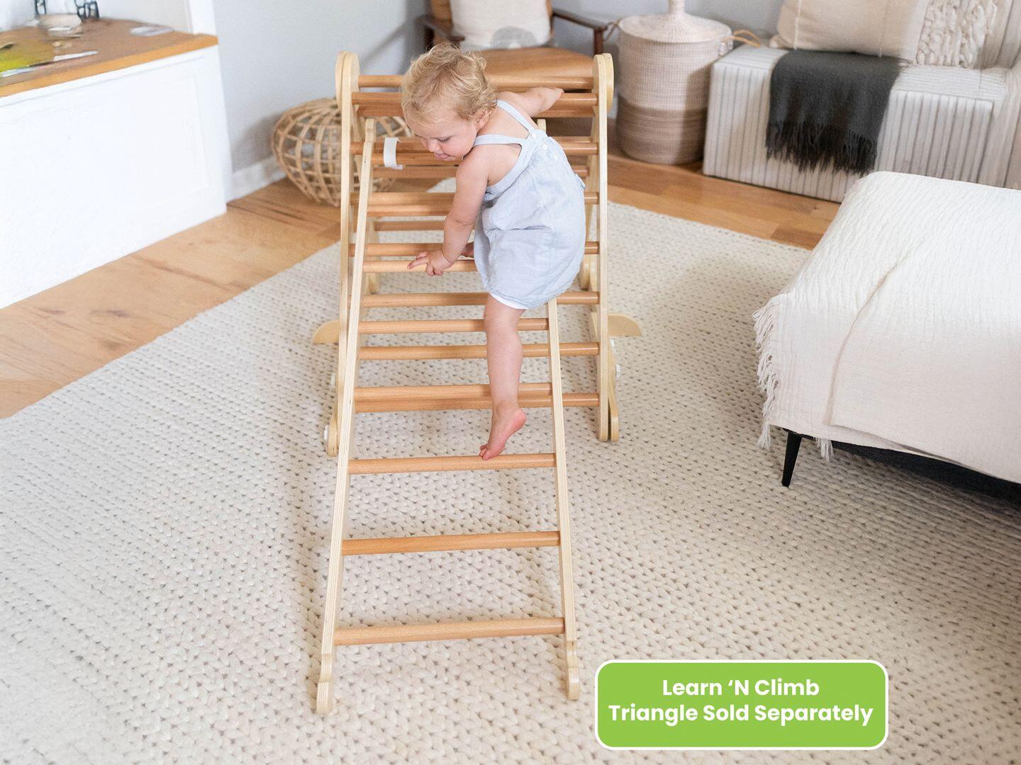 Little Partners Climbing Ladder, Natural, large
