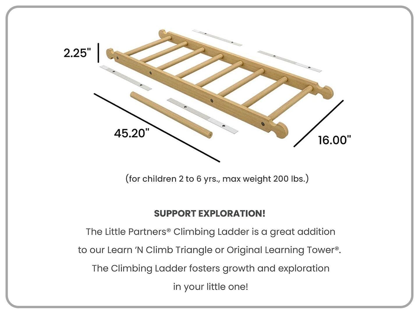 Little Partners Climbing Ladder, Natural, large