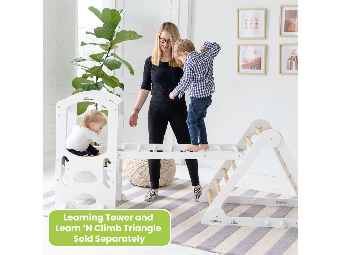 Little Partners Climbing Ladder, Soft White, large