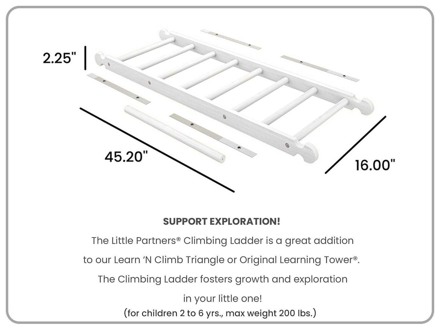 Little Partners Climbing Ladder, Soft White, large