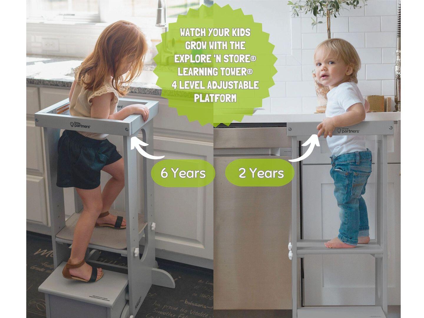 Little Partners Learning Tower, Silver Drop, large