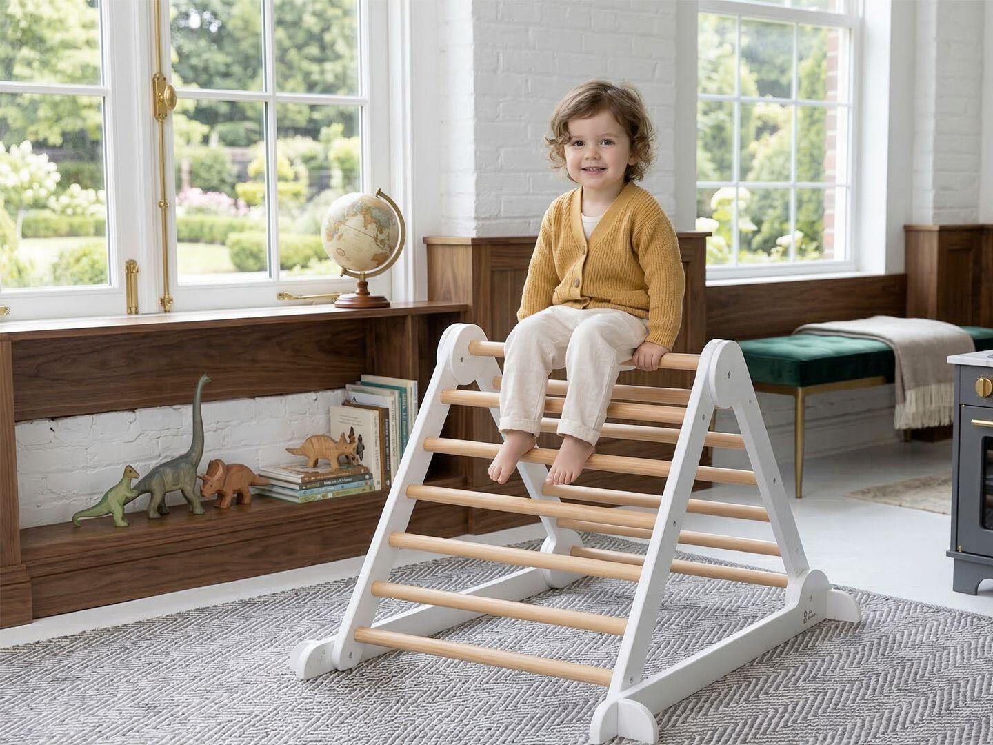 Little Partners Learn 'N Climb Triangle, White/Natural, rollover