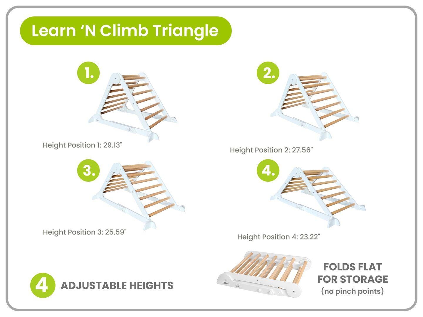 Little Partners Learn 'N Climb Triangle, White/Natural, large